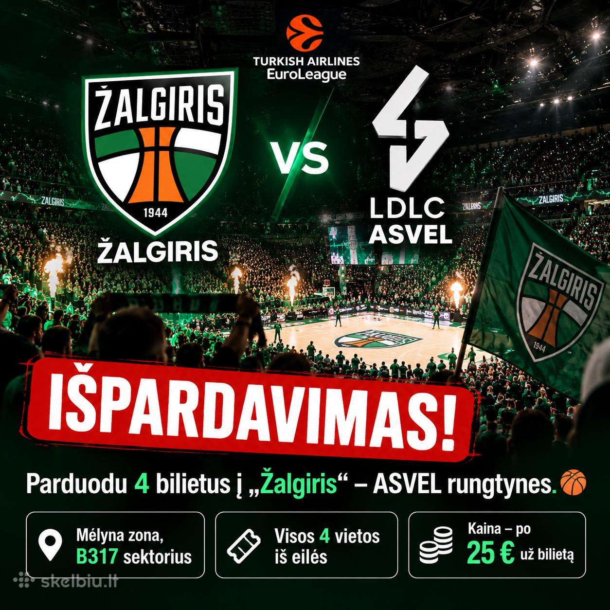 „žalgiris“ – Asvel rungtynes
