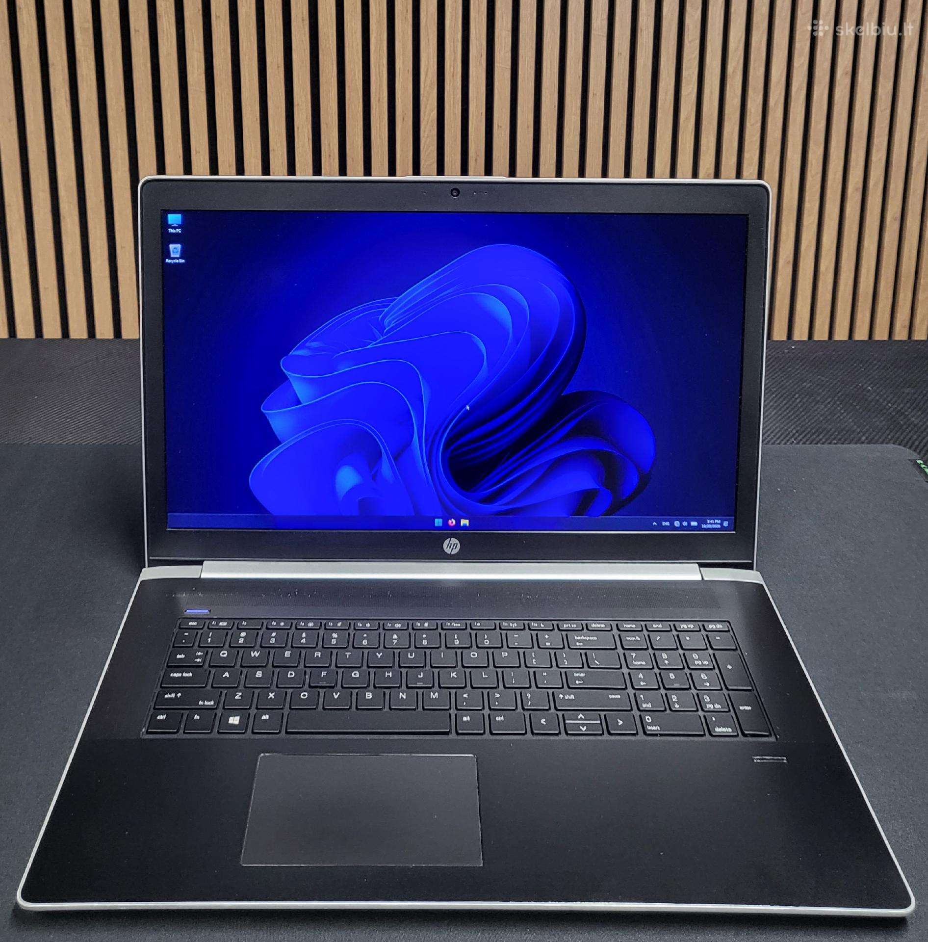 Hp 17 colių / i7 8550 / 16 / 512 Nvme / 2 GB Video