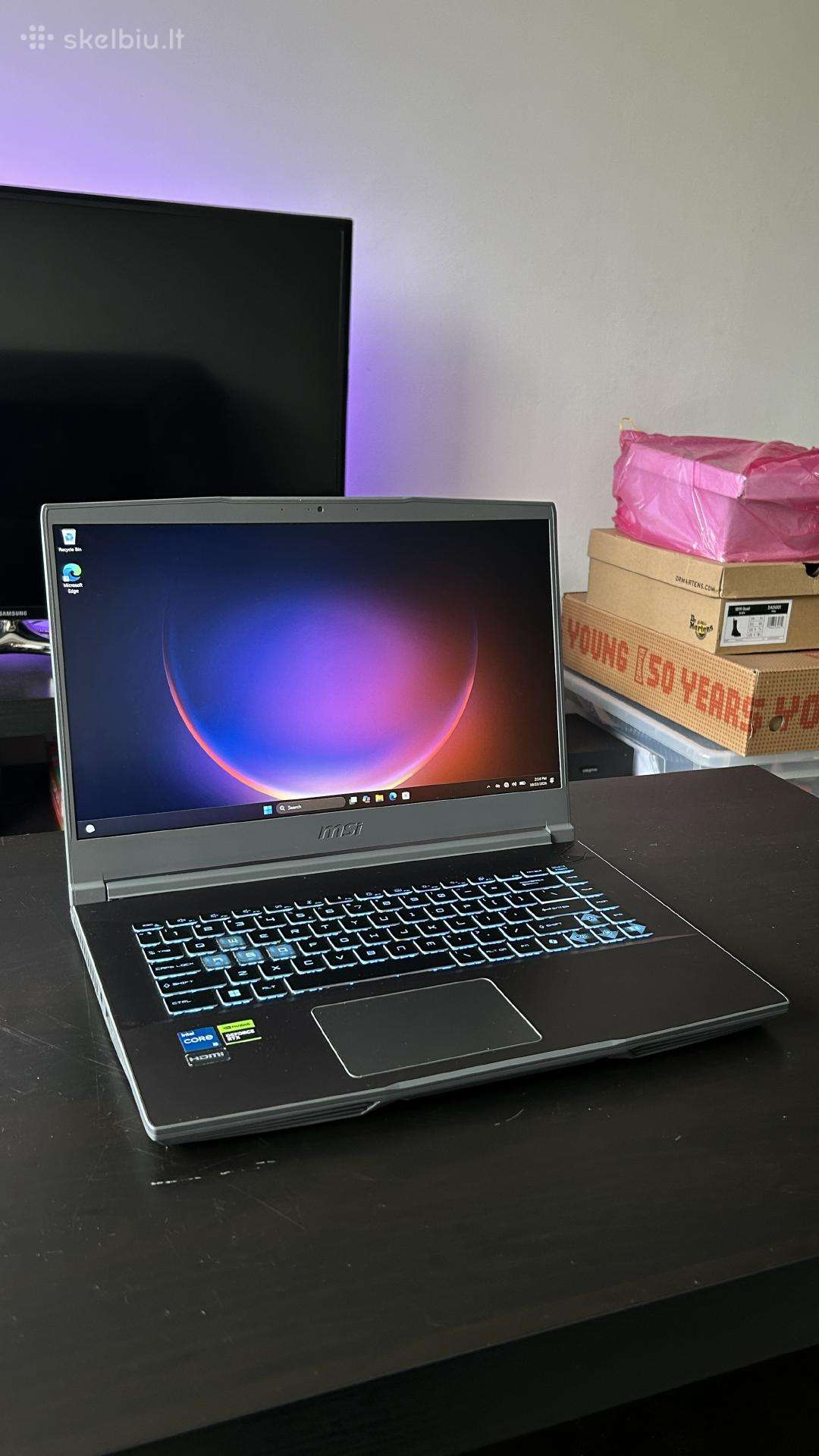 Msi thin 15 gaming laptop, Nvidia Rtx, 16gb RAM