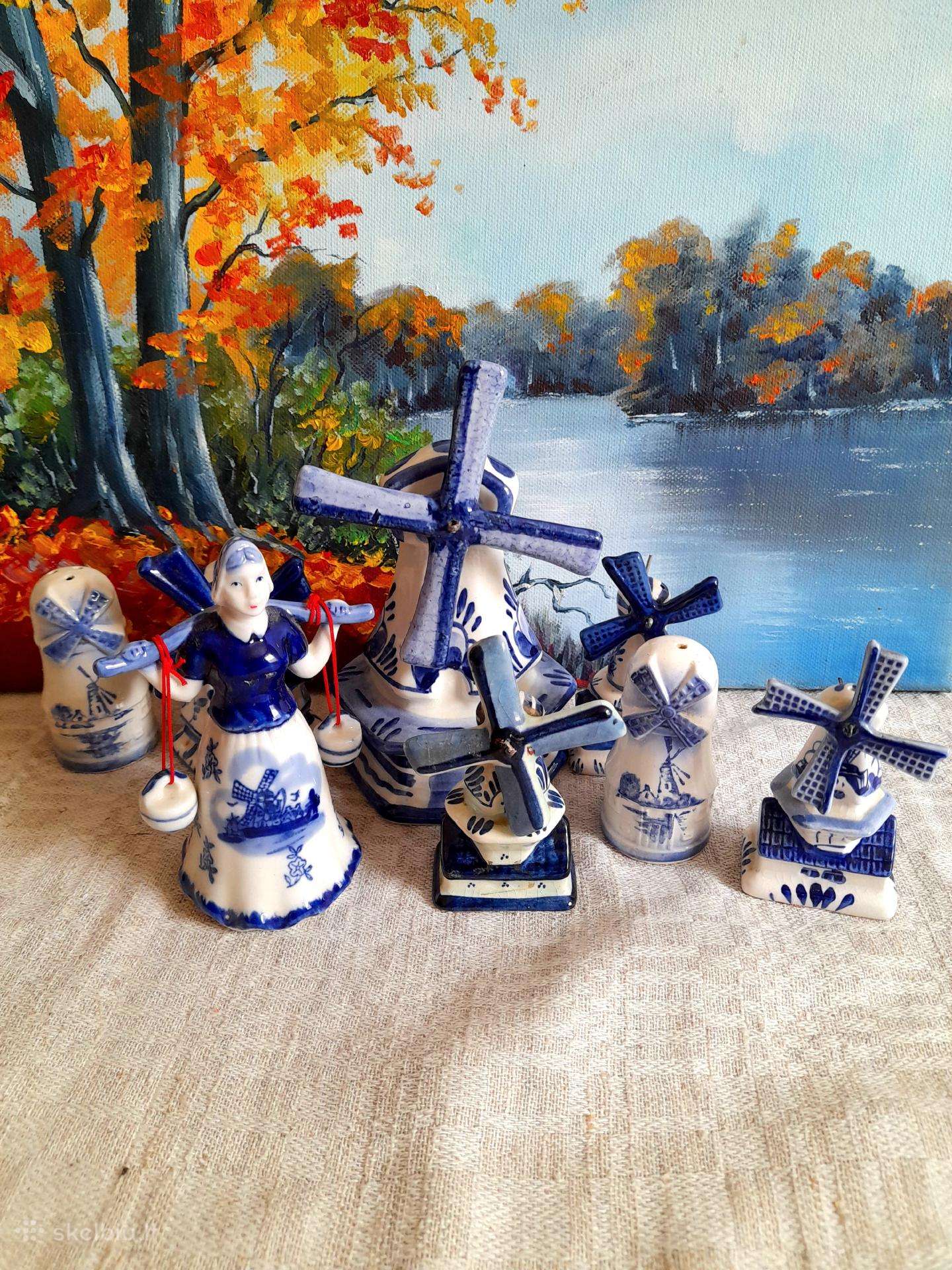 Porceliano statulėlės "Malūnai"