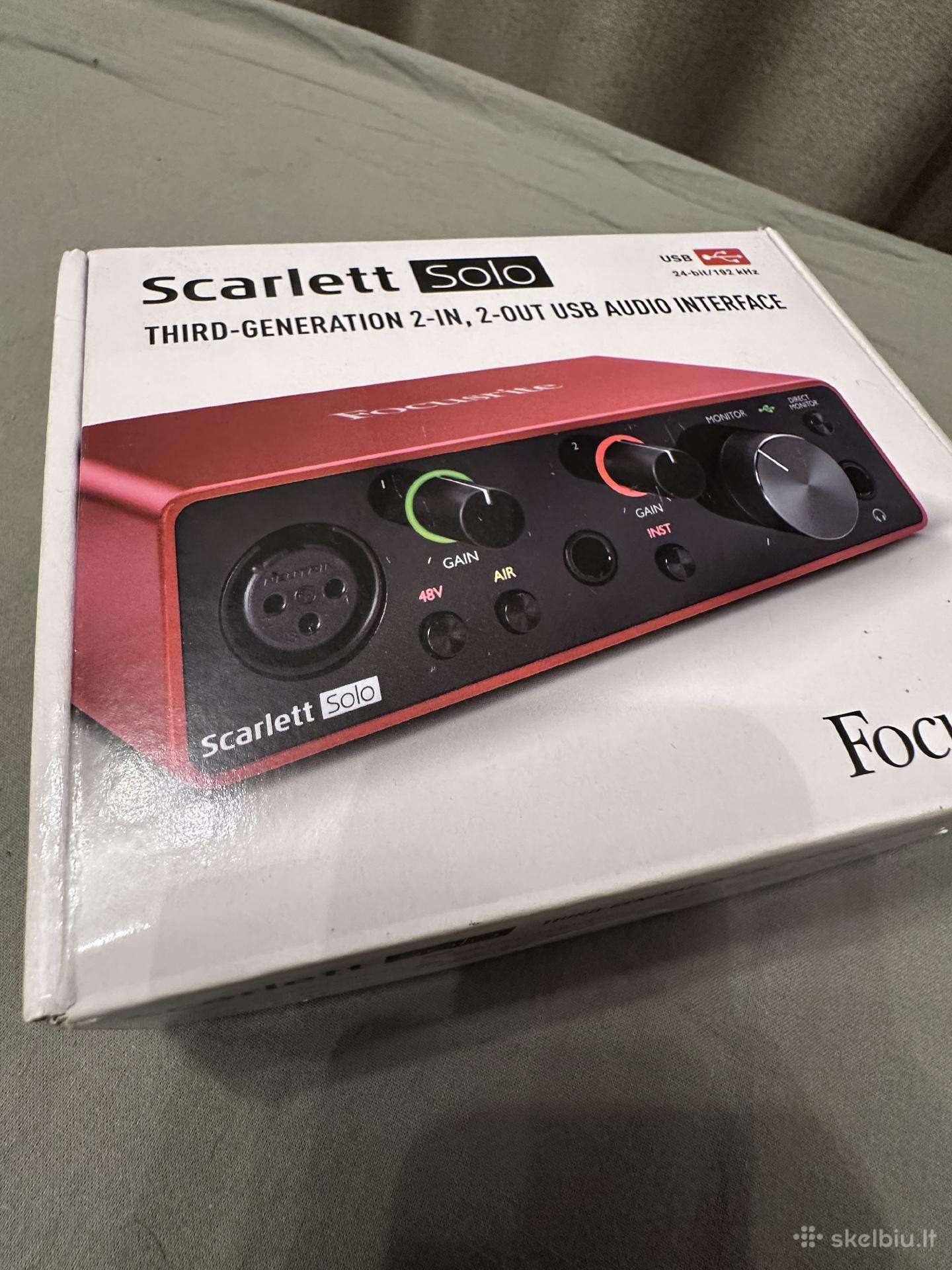 Focusrite Scarlett Solo 3rd Gen garso korta