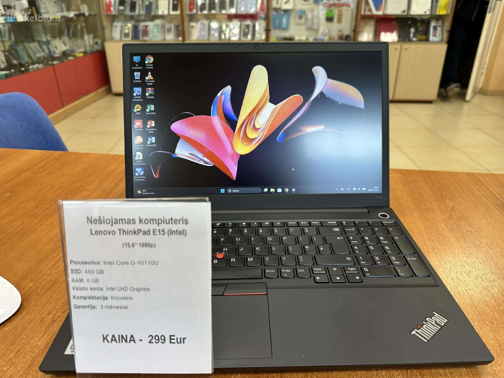 Lenovo Thinkpad E15 15.6'' I3-10110u 480gb 8gb