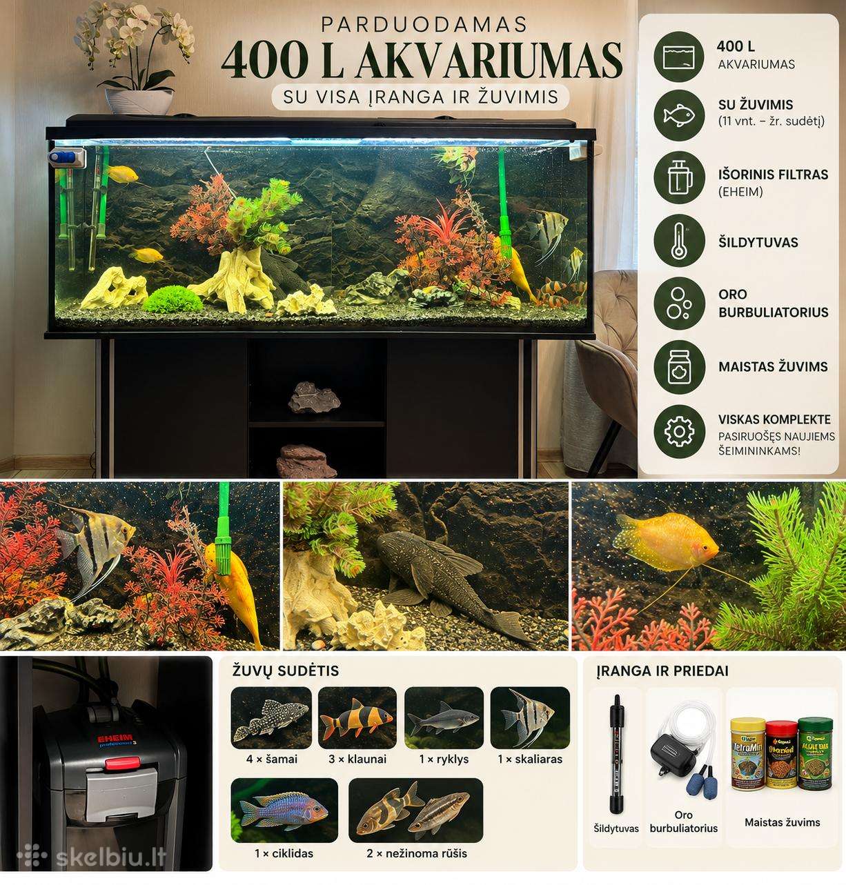 400l akvariumas