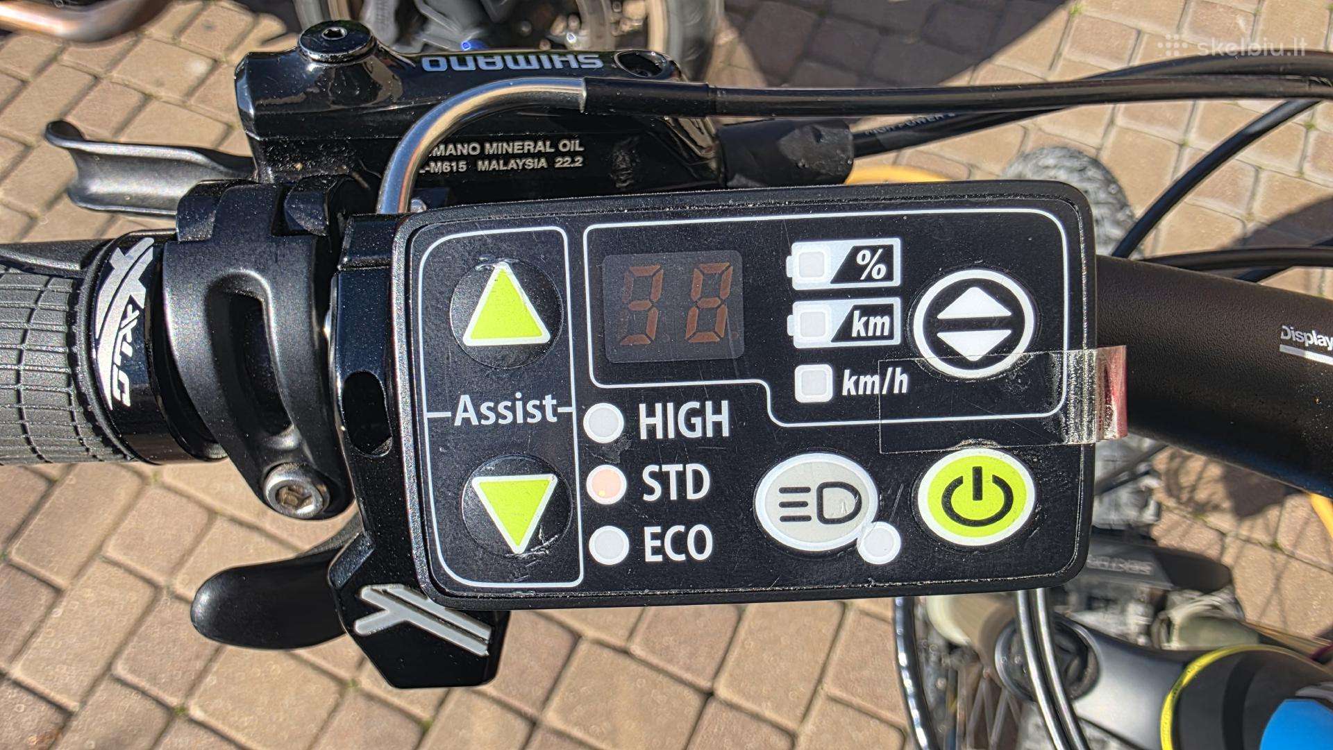 Elektrinio dviračio su Yamaha varikliu valdymas