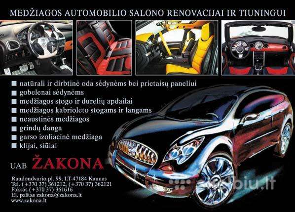 Medžiaga automobilių sėdynėms, luboms