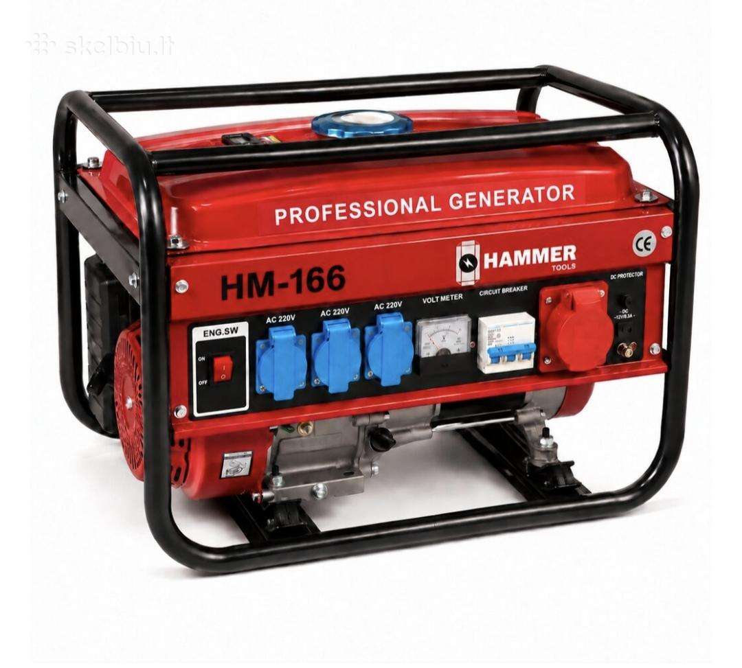 Benzininis Hammer Hm-166 generatorius 3500w