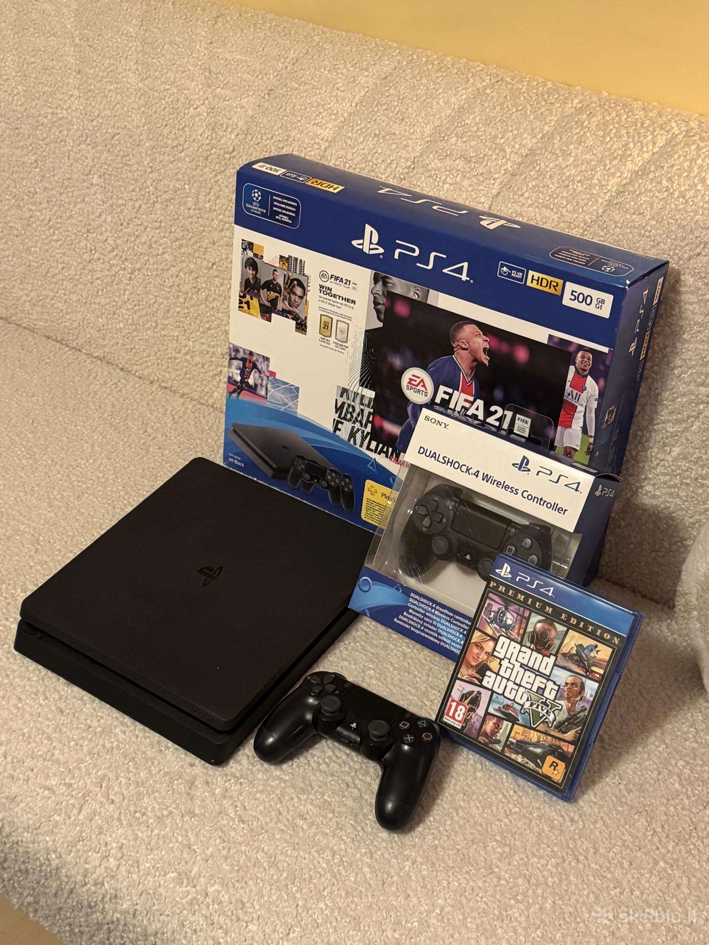 Playstation 4 Slim + gta 5+2 pultai