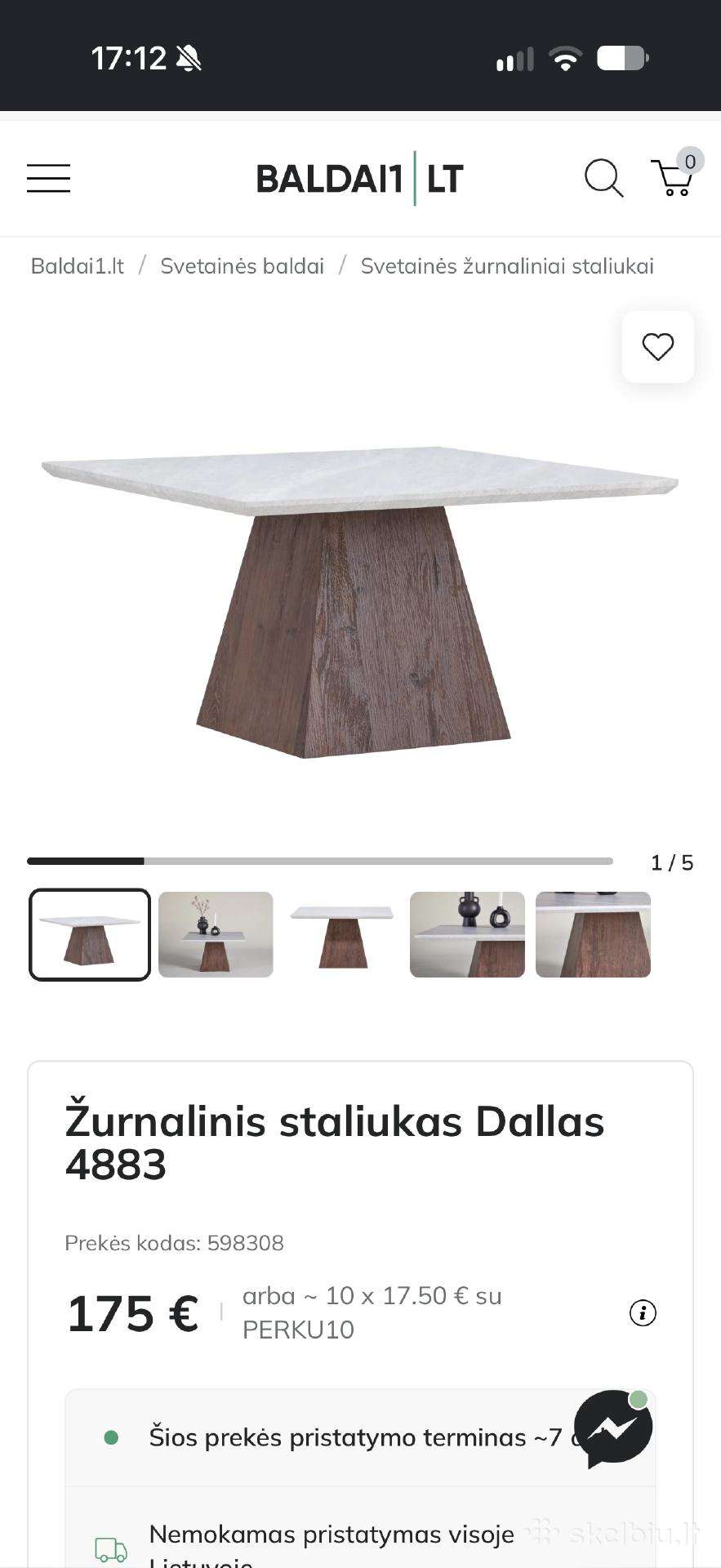 Parduodamas žurnalinis staliukas