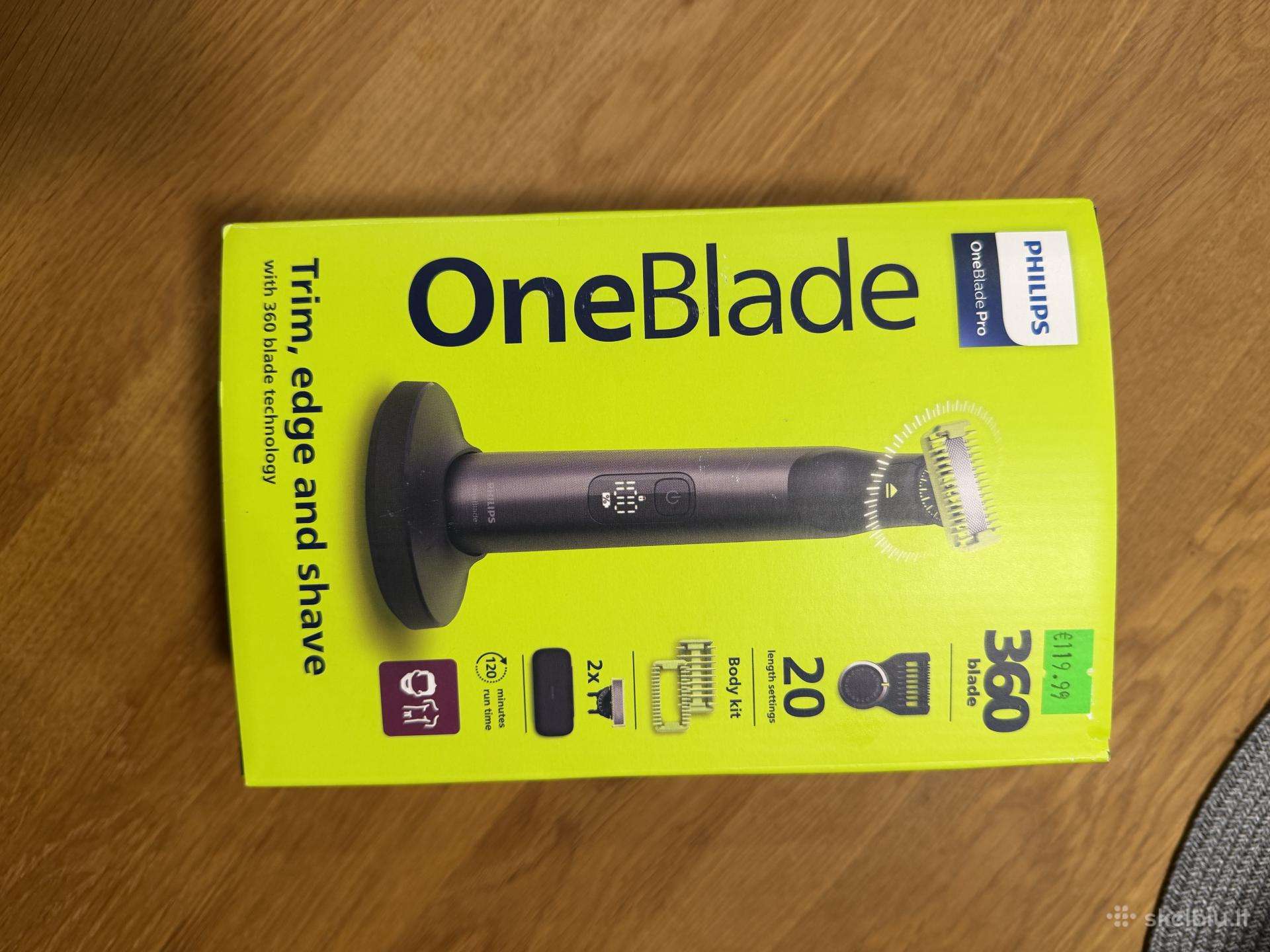 Philips Barzdaskute One Blade Pro su garantija