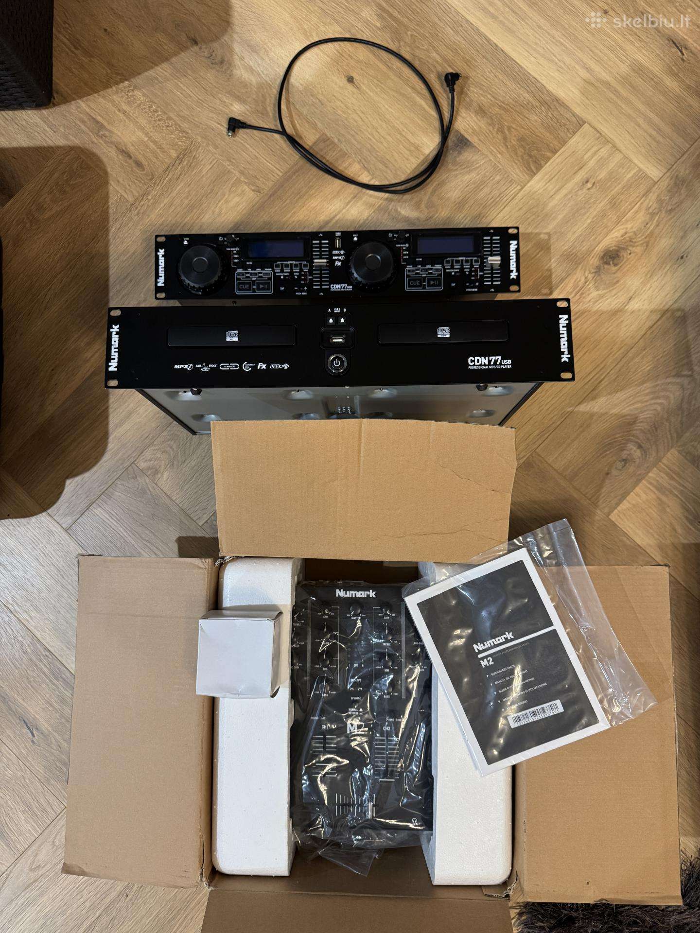 Naujas Numark Dj komplektas – Cdn77usb + M2 mixer