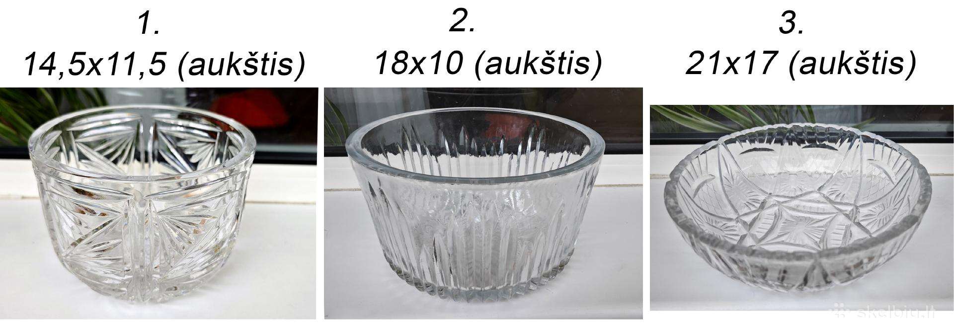 Vintažiniai krištoliniai dubenys / saldaininės
