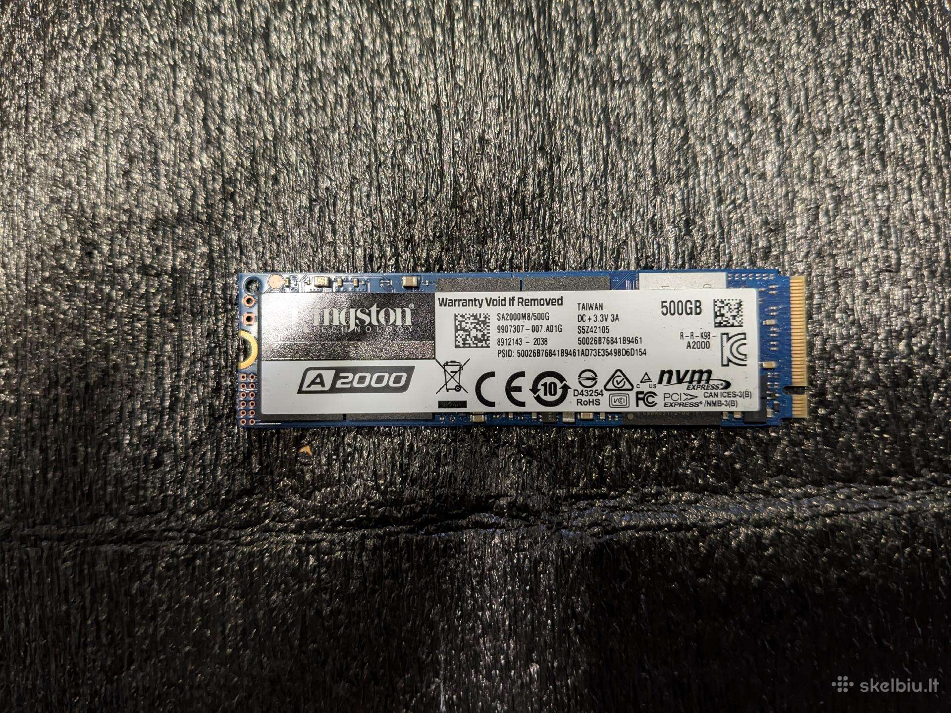 Kingston A2000 Nvme M.2 SSD 500gb Pcie 3.0