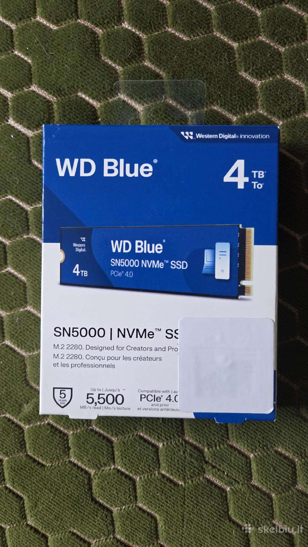 Naujas Wd Blue Sn5000 4tb