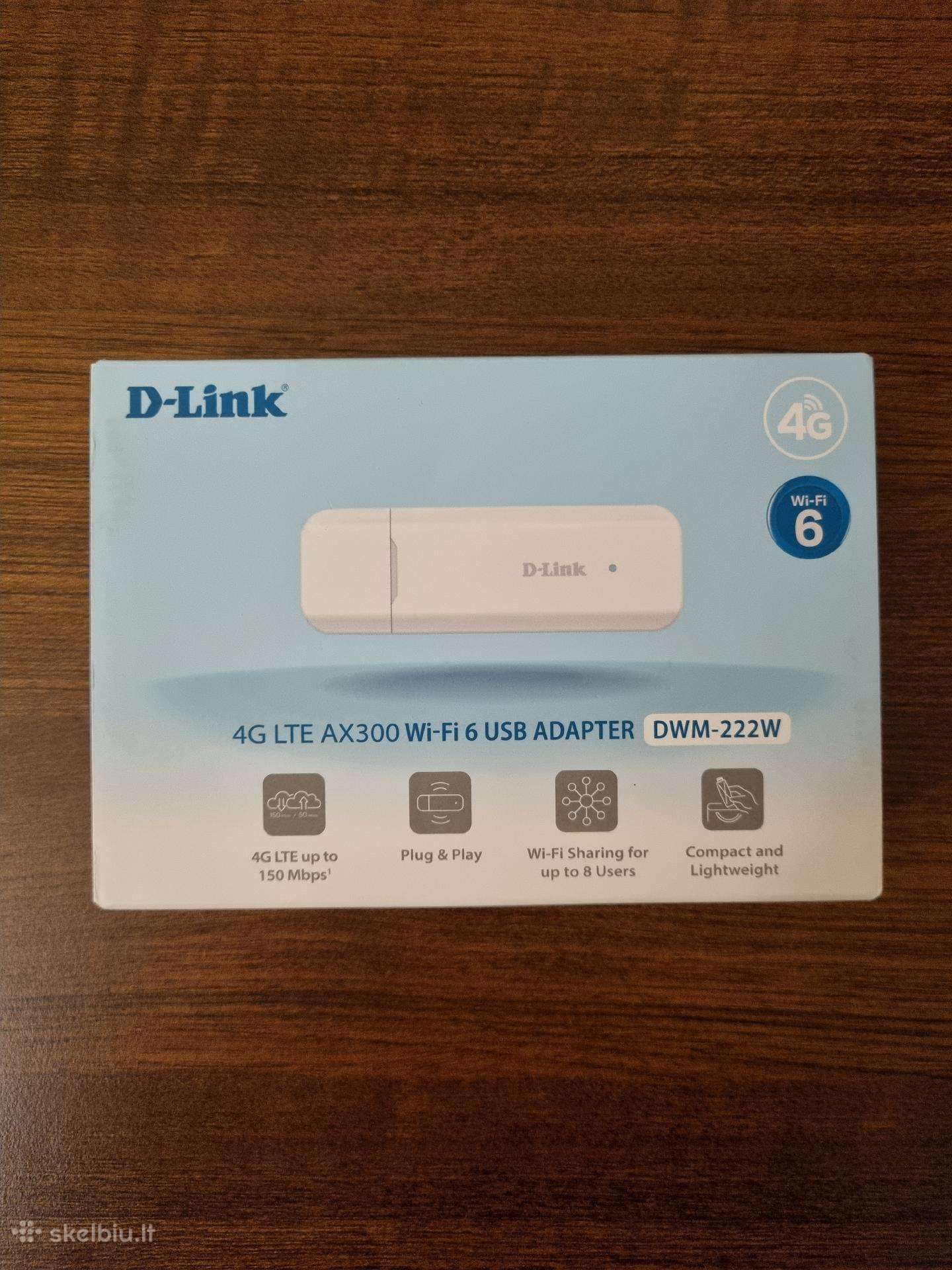 Dwm-222w 4G Lte Maršrutizatorius Wi-fi 6 usb adapt