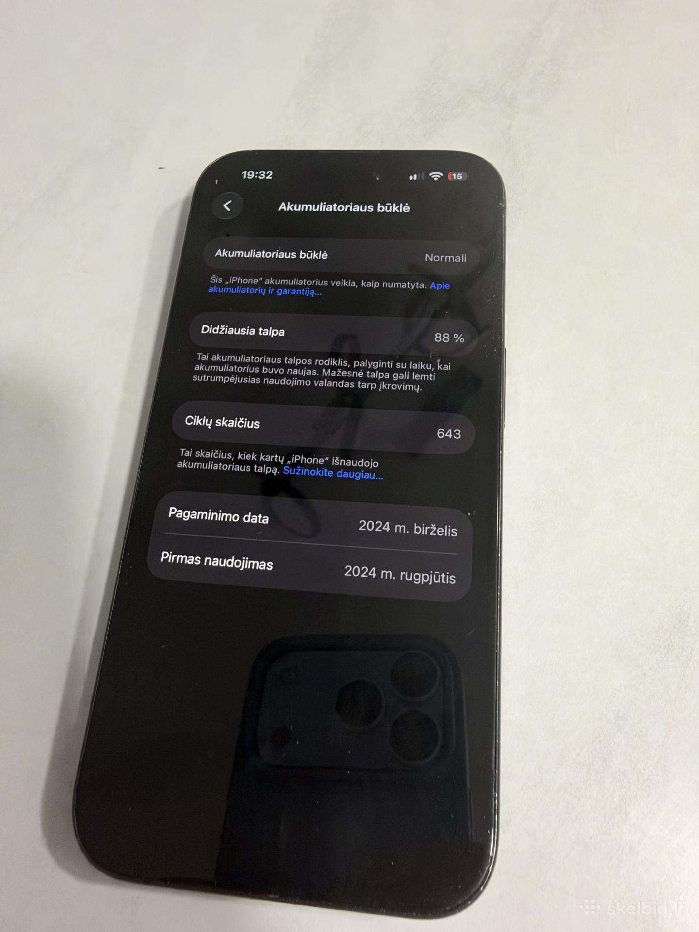 iPhone 15 pro 128gb 88%