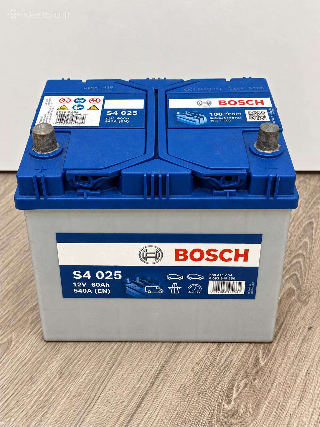 Bosch S4 025 akumuliatorius 60 Ah 540 A