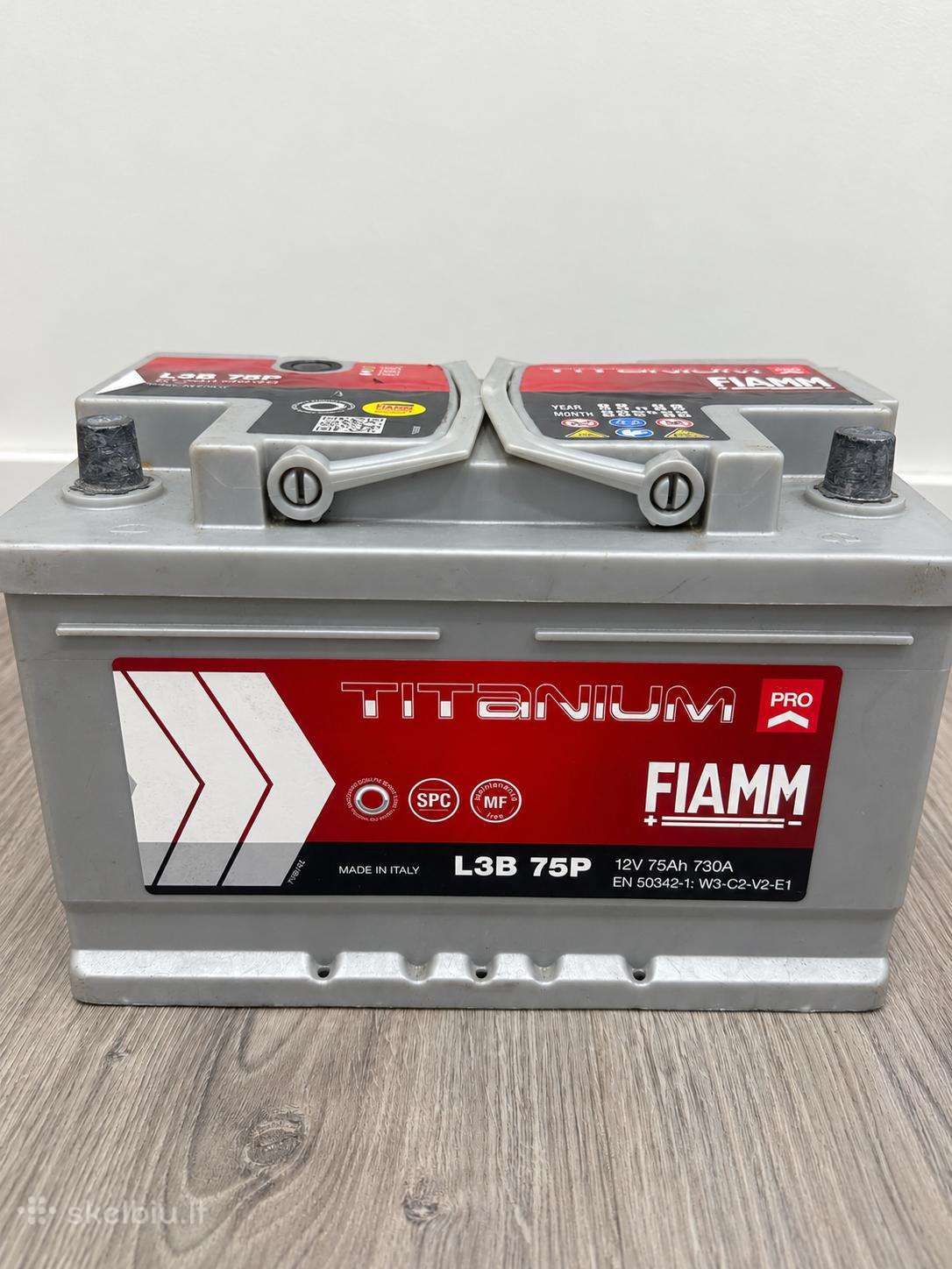 Fiamm Titanium Pro akumuliatorius 75 Ah 730 A