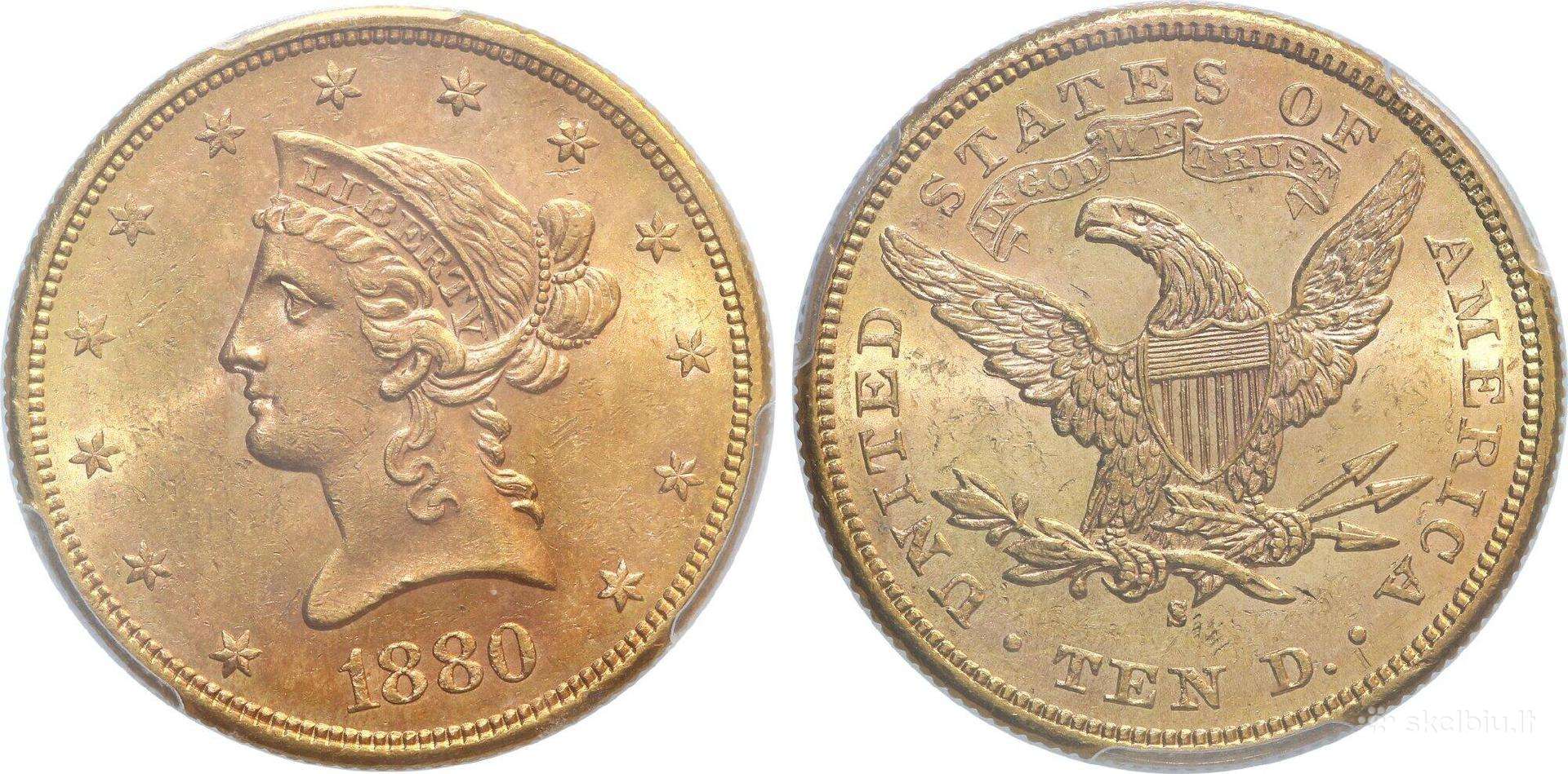JAV 10 $ auksine moneta