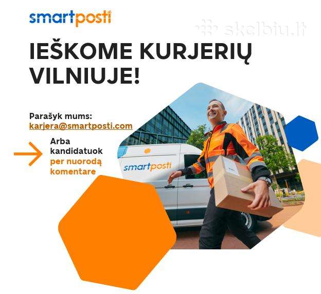 Ieškome kurjerio su nuosavu transportu Vilniuje