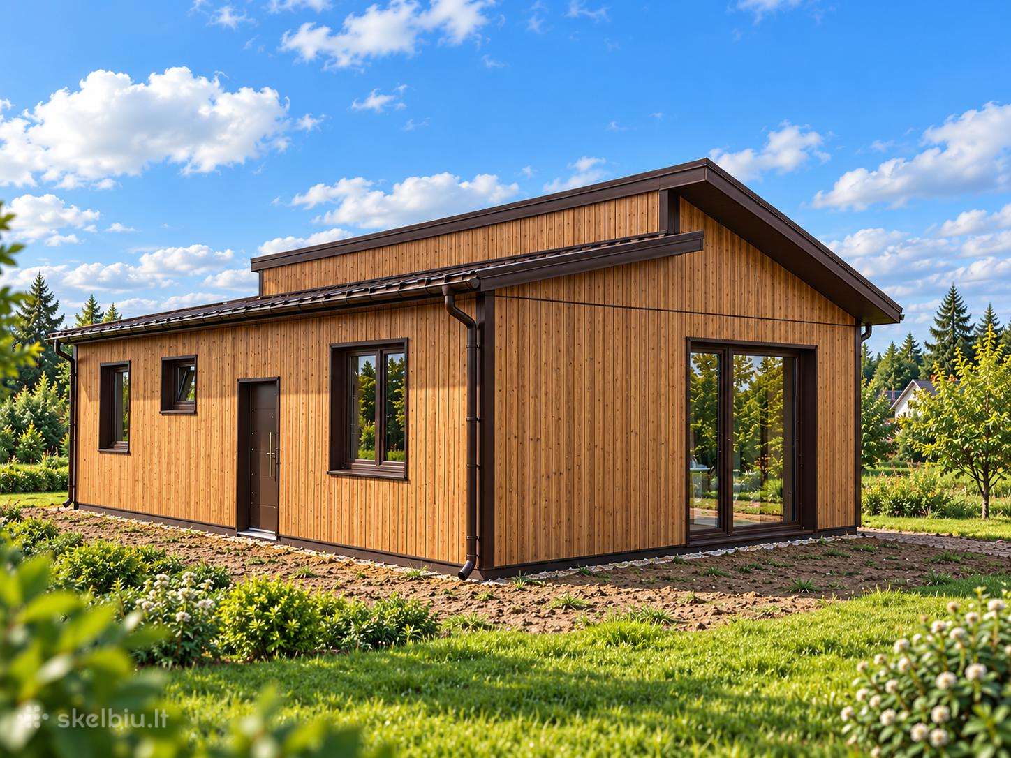 Naujai statomas namas prie Dovinės – 79,72 m²