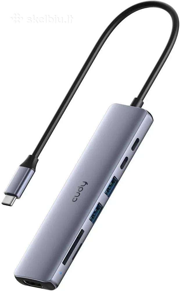 Adapteris Cudy Uh407 4k Usb-c į 2xusb-a ir Usb-c