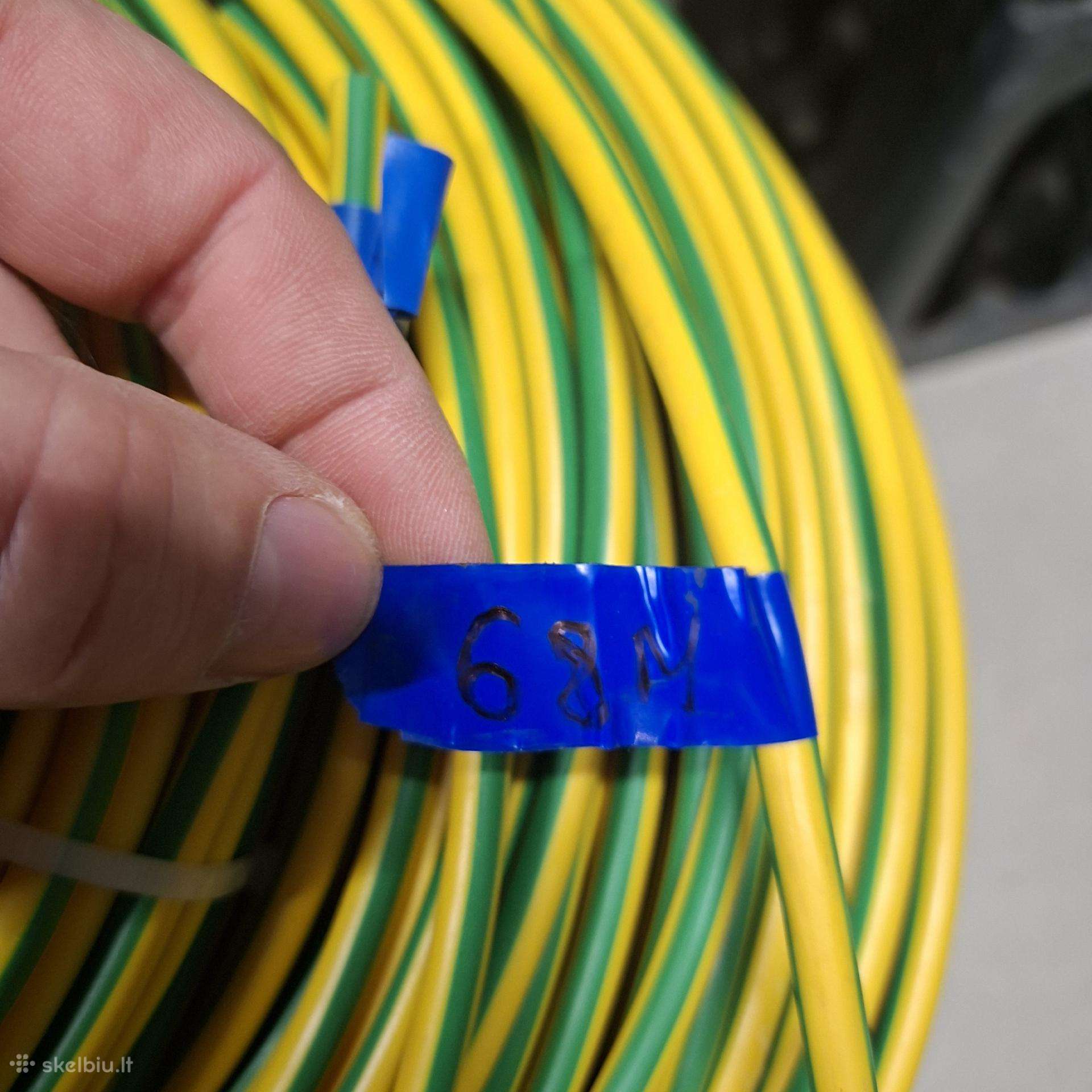 Laidas H07v-k 1x16 ir 1x50 geltonai žalias