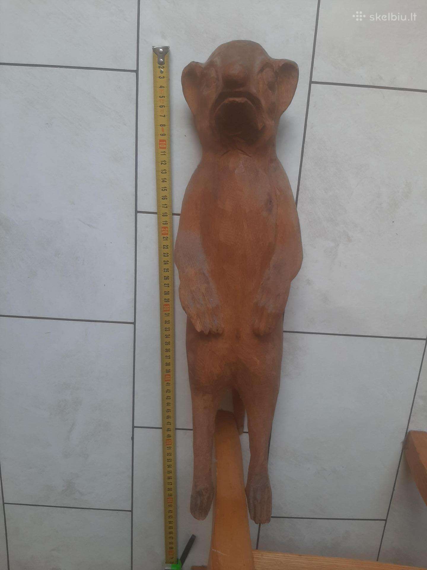 Pardudu medz. dirbini iš azuolo Surikata-mangusta