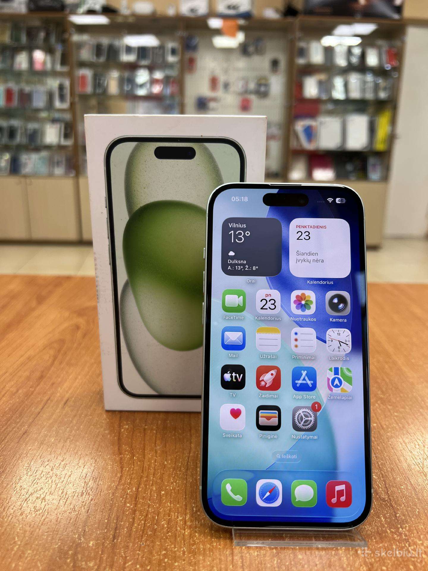 Apple iPhone 15 128 GB (Naudotas)