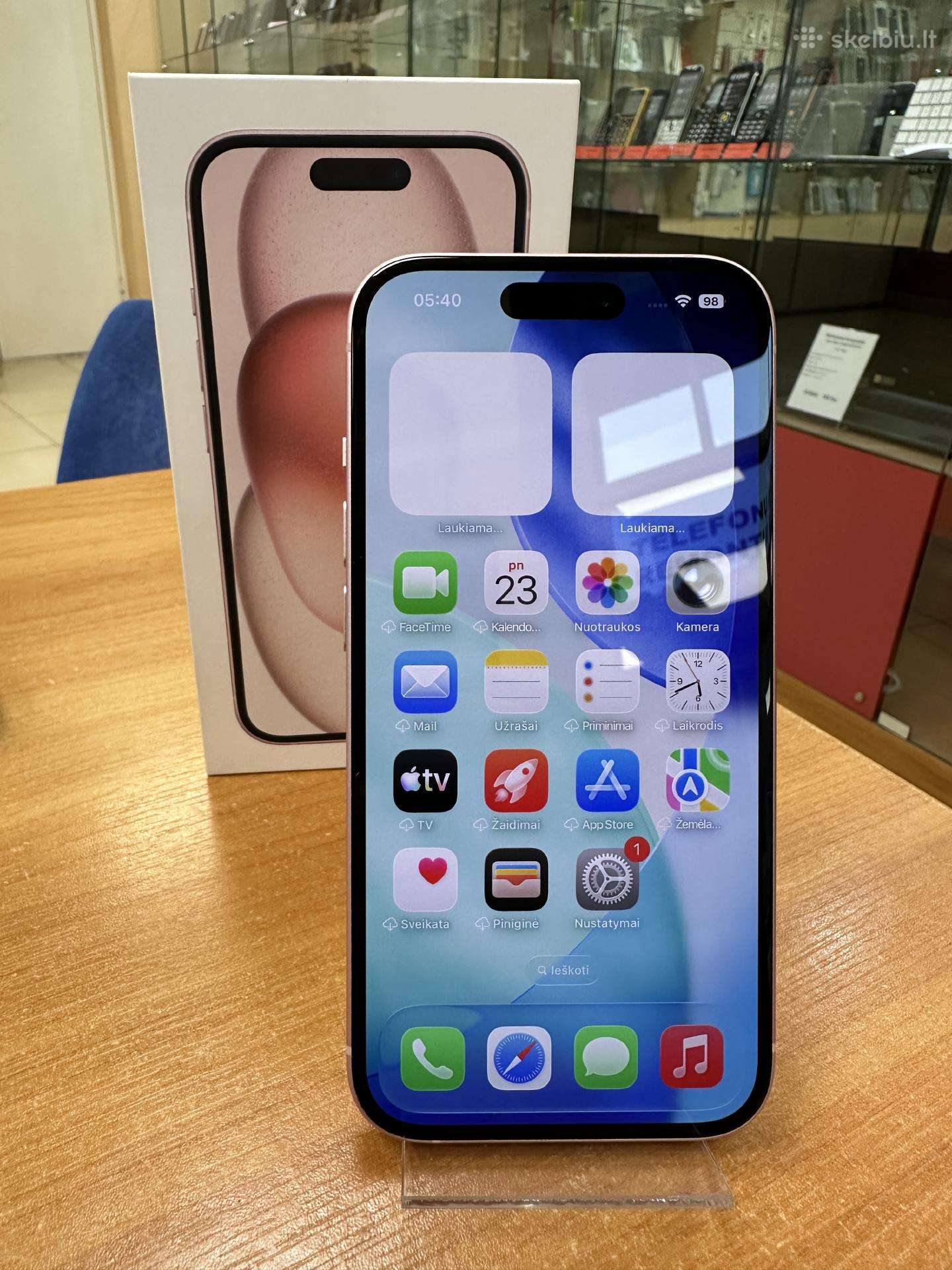 Apple iPhone 15 128 GB (Naudotas)