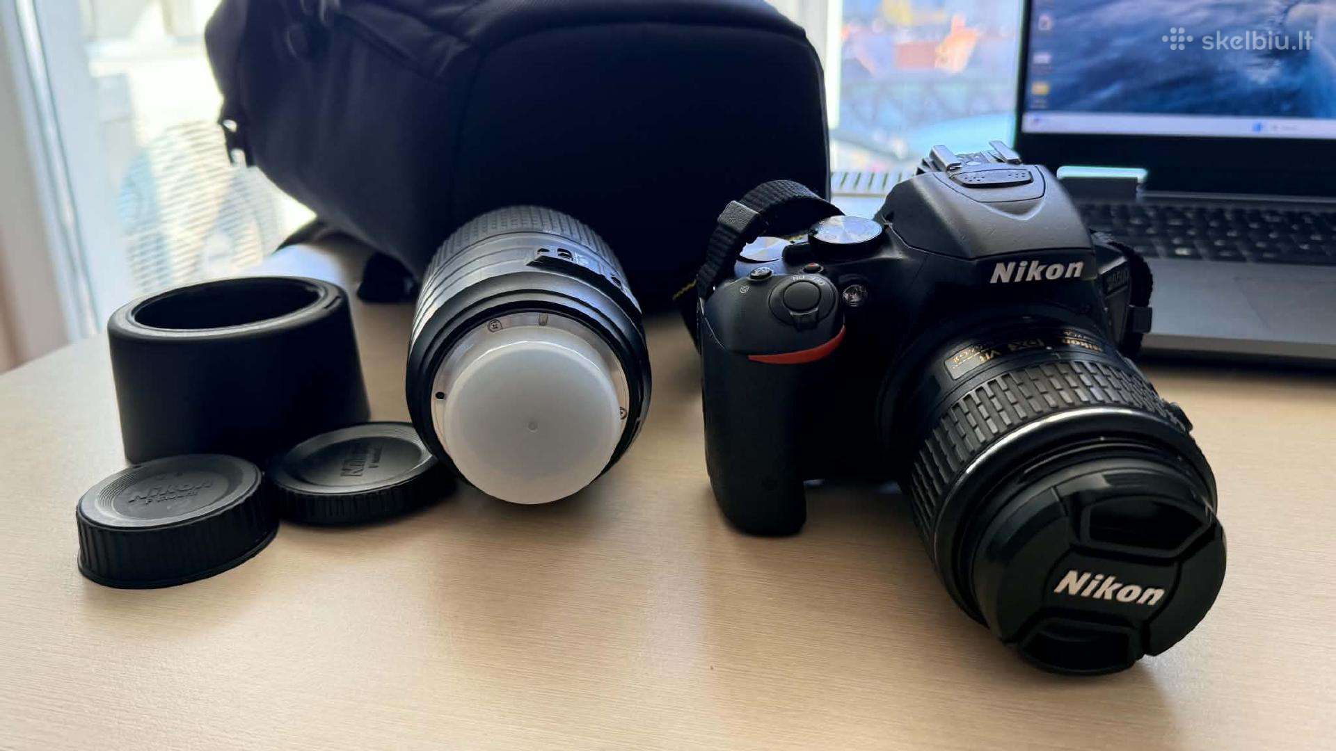 Nikon D5500 + 18–55 ir 55–300 mm Vr objektyvai