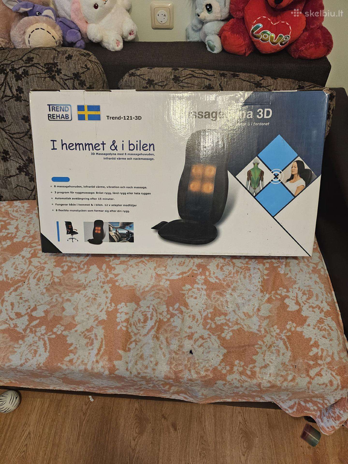 3D masažinė sėdyne