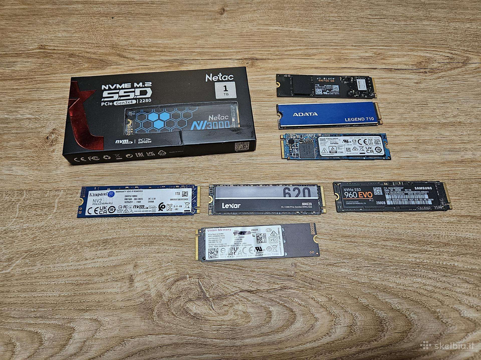 Nvme SSD diskai 256gb-2tb
