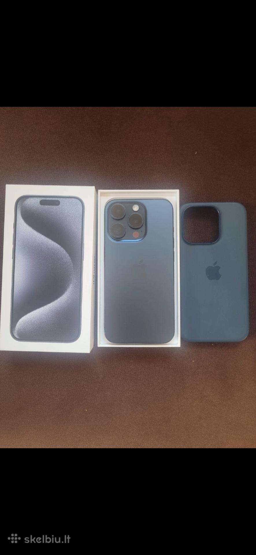 iPhone 15 pro, 256gb, baterija 100%, org. dėklas