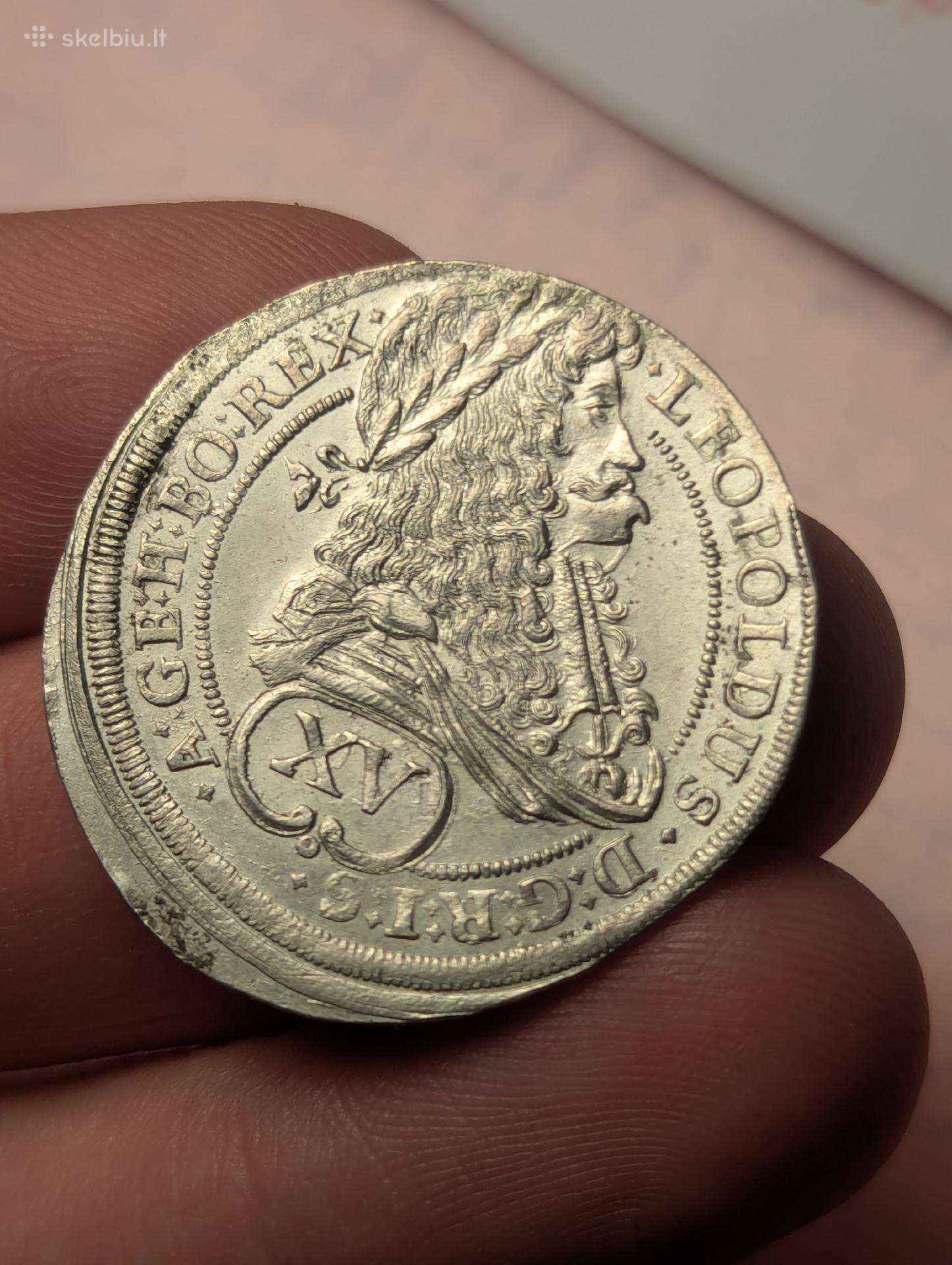 Parduodama 1694 metų moneta