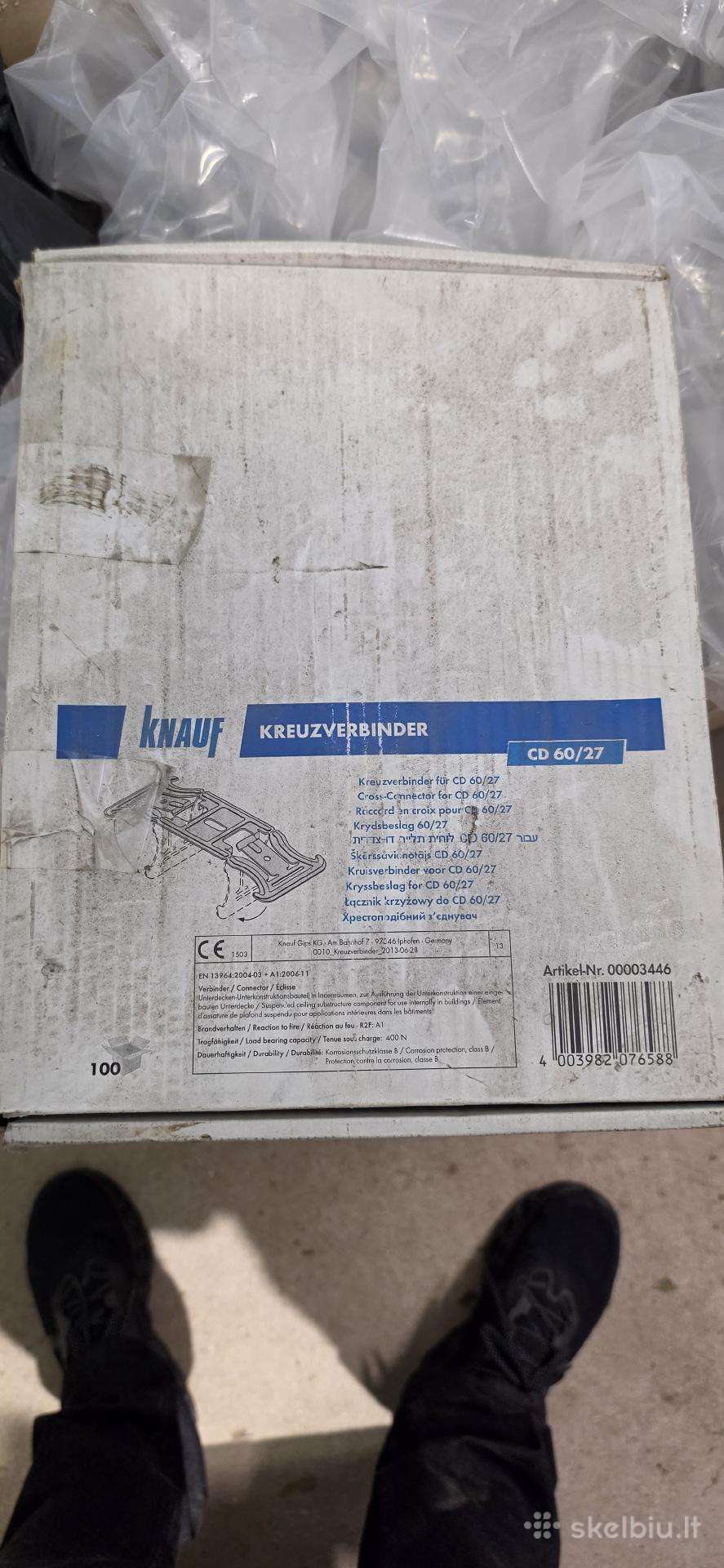 Elementas Knauf CD-9, dviejų lygių jungtis CD