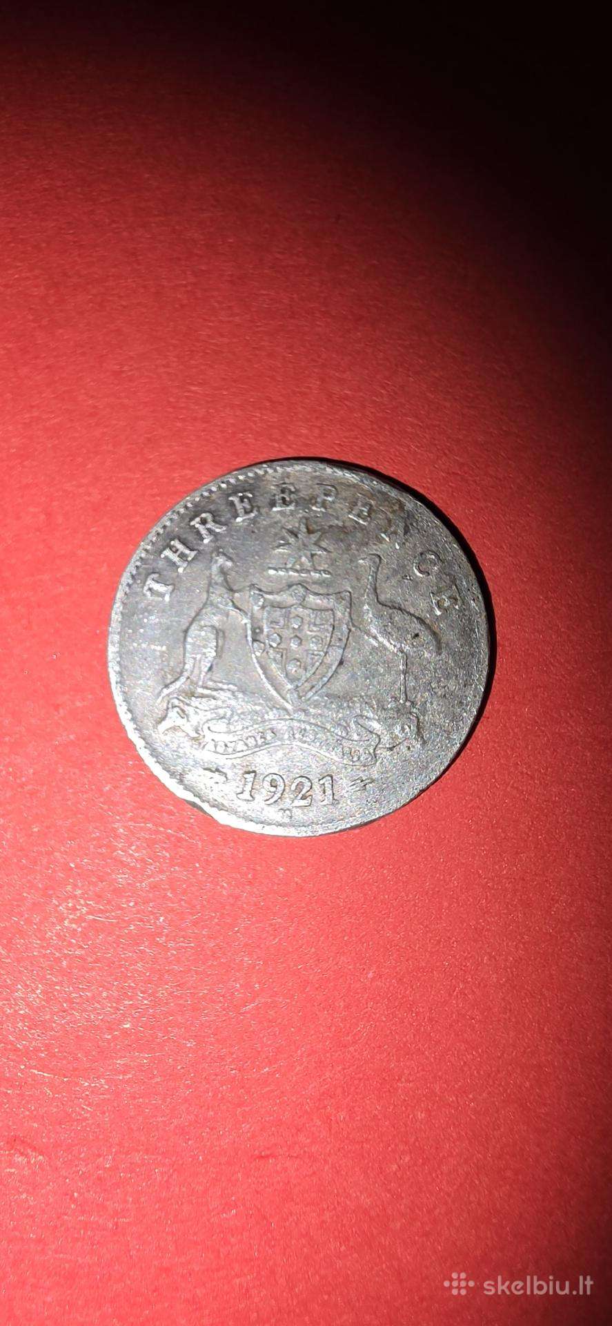 Australija 3 pensai 1921,sidabras 0,925