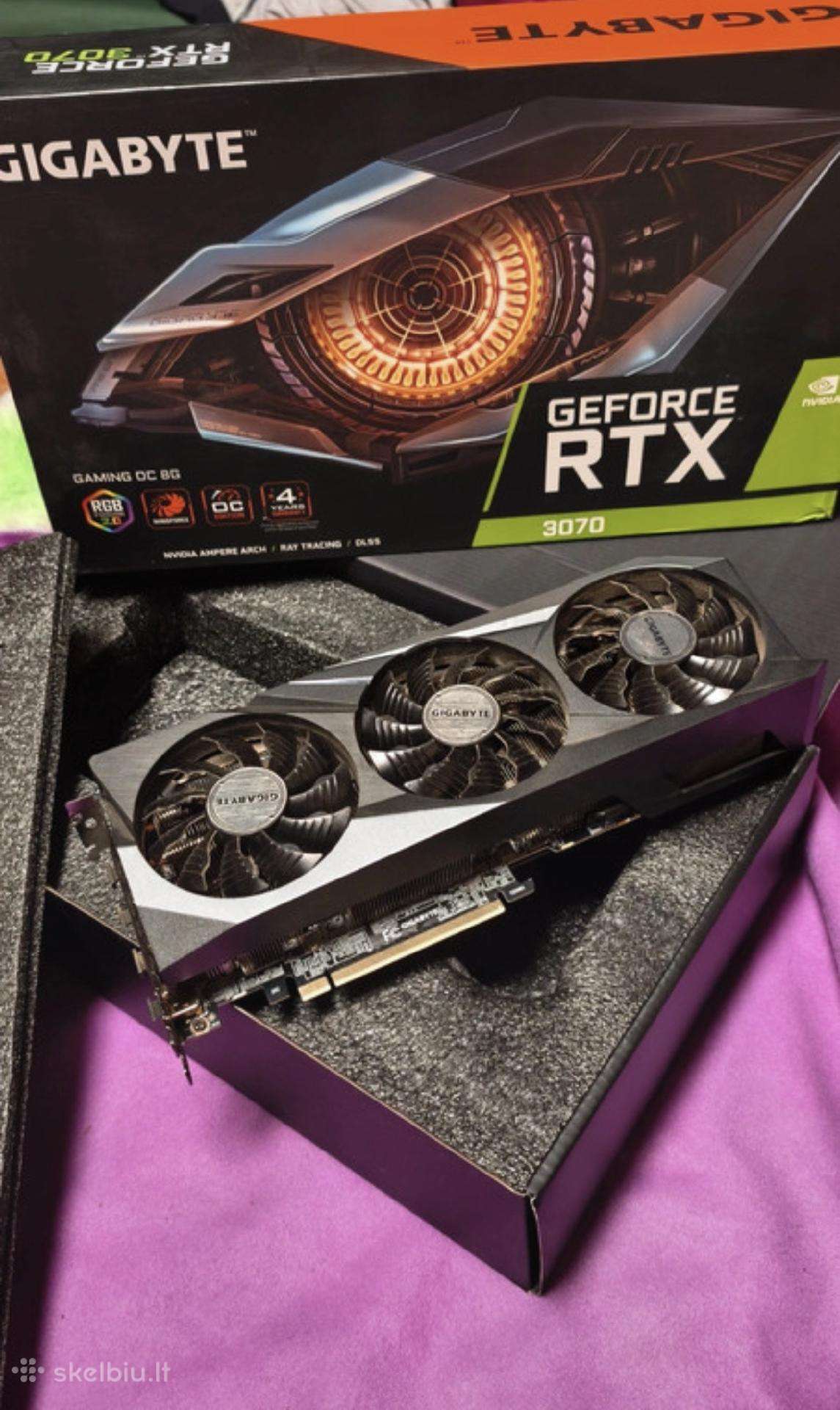 Parduodu Gigabyte Geforce Rtx 3070 8gb