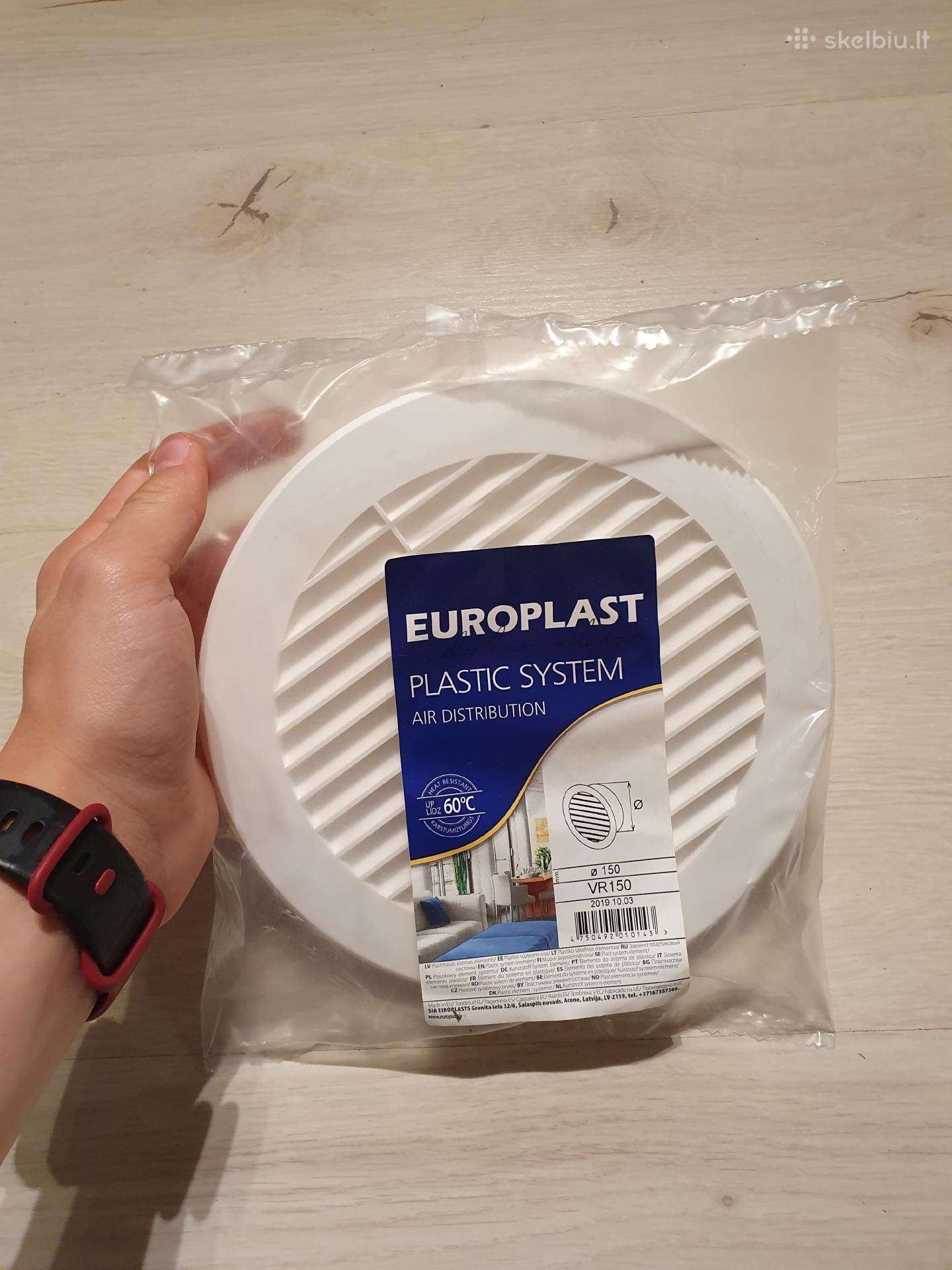 Europlast Vr150 ventiliacijos grotelės, 150 mm