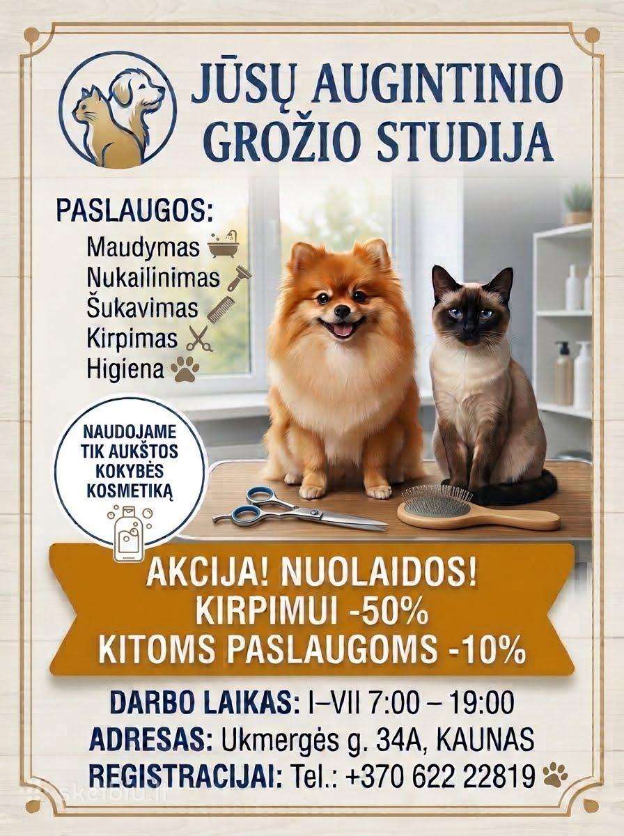 Šunų kirpimas ir Spa paslaugos