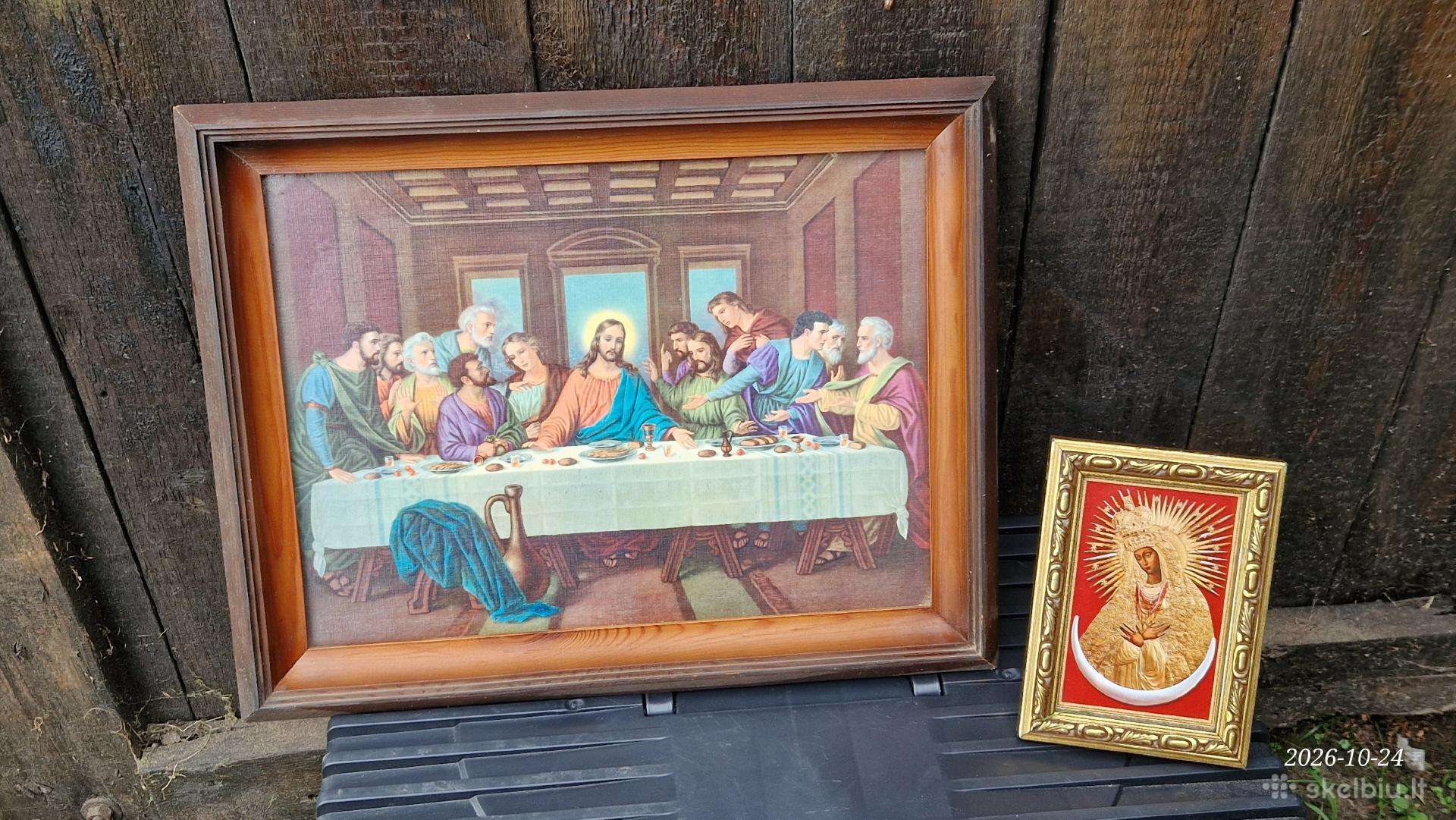Paveikslai "Paskutinė vakarienė" ir "Šv. Marija"