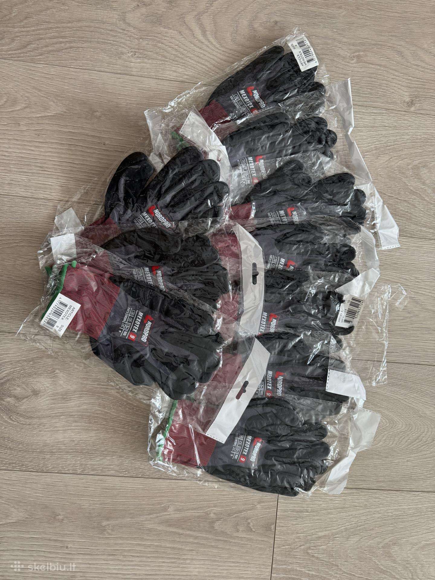 Darbo pirštinės. 9 dydis. 10 vnt.