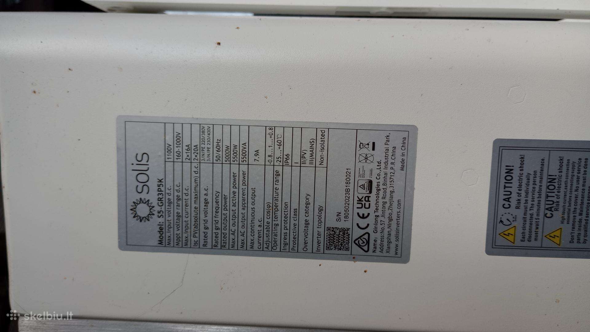 Parduodu Solis 5kw inventerį , naudotą. 200€