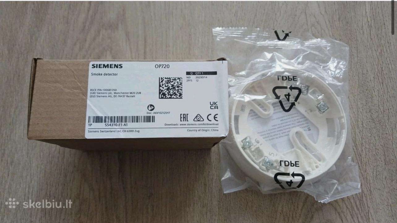 Siemens Op720 dūmų detektoriai