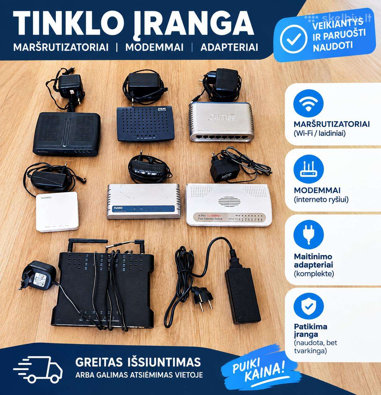 Parduodu interneto modemus – puiki kaina!