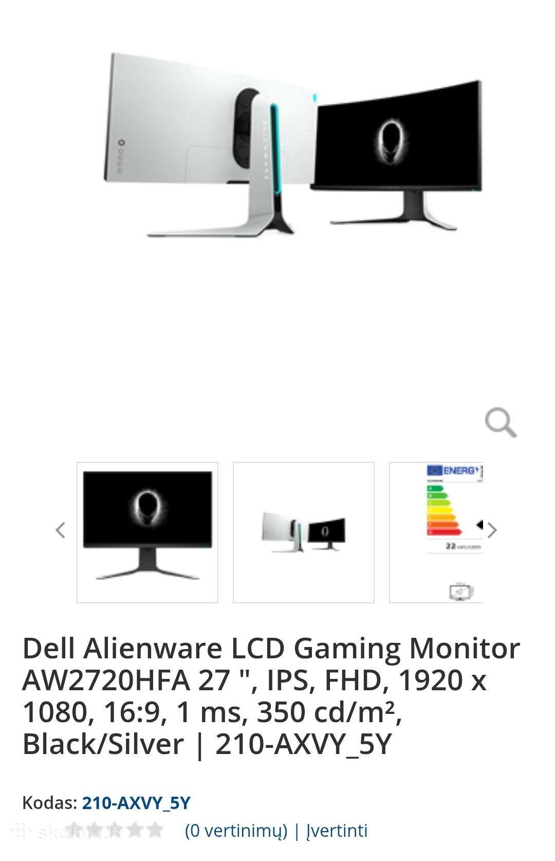 Alienware Aw2720hfa naudotas