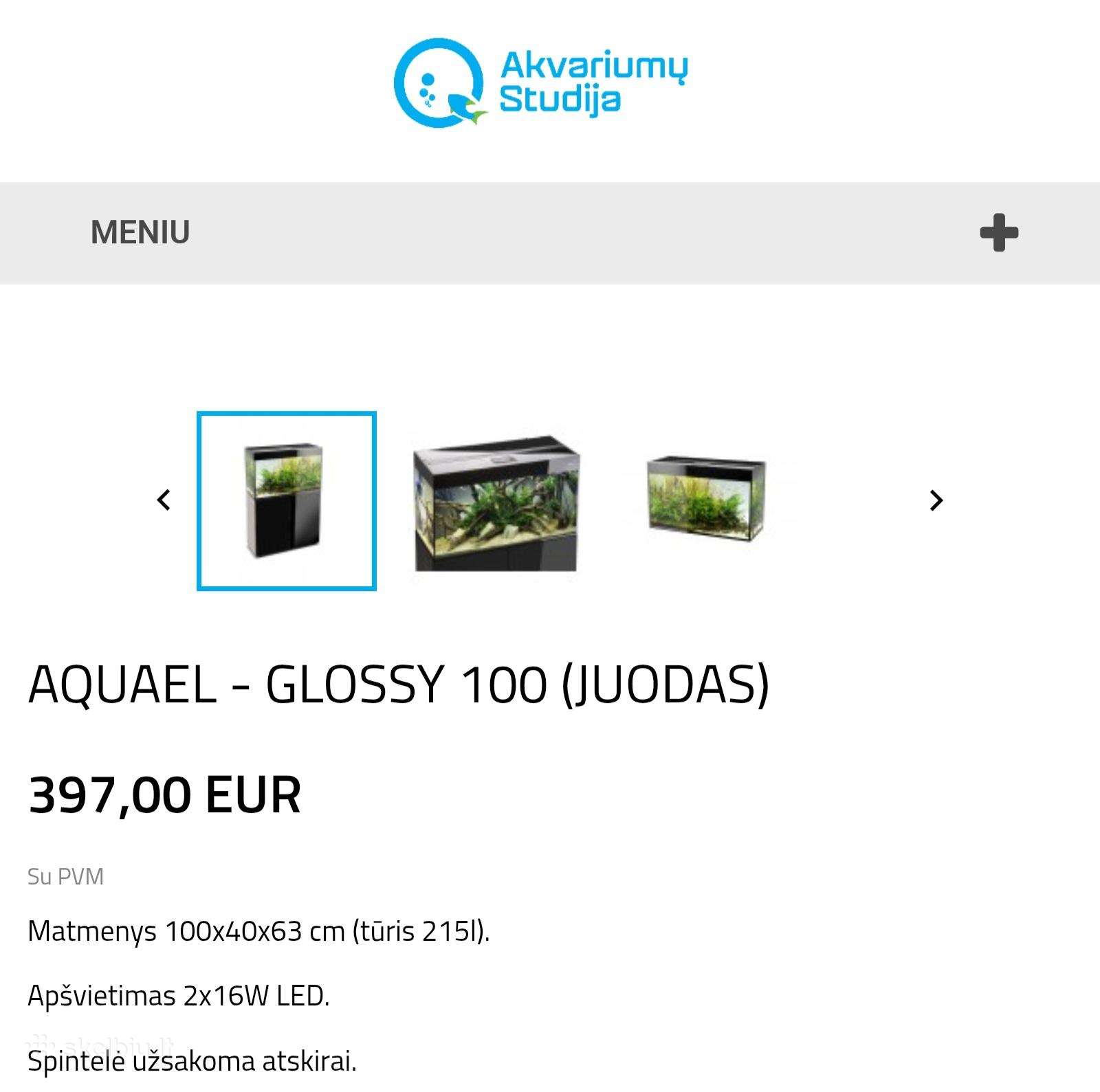 Akvariumas Aquael - Glossy 100