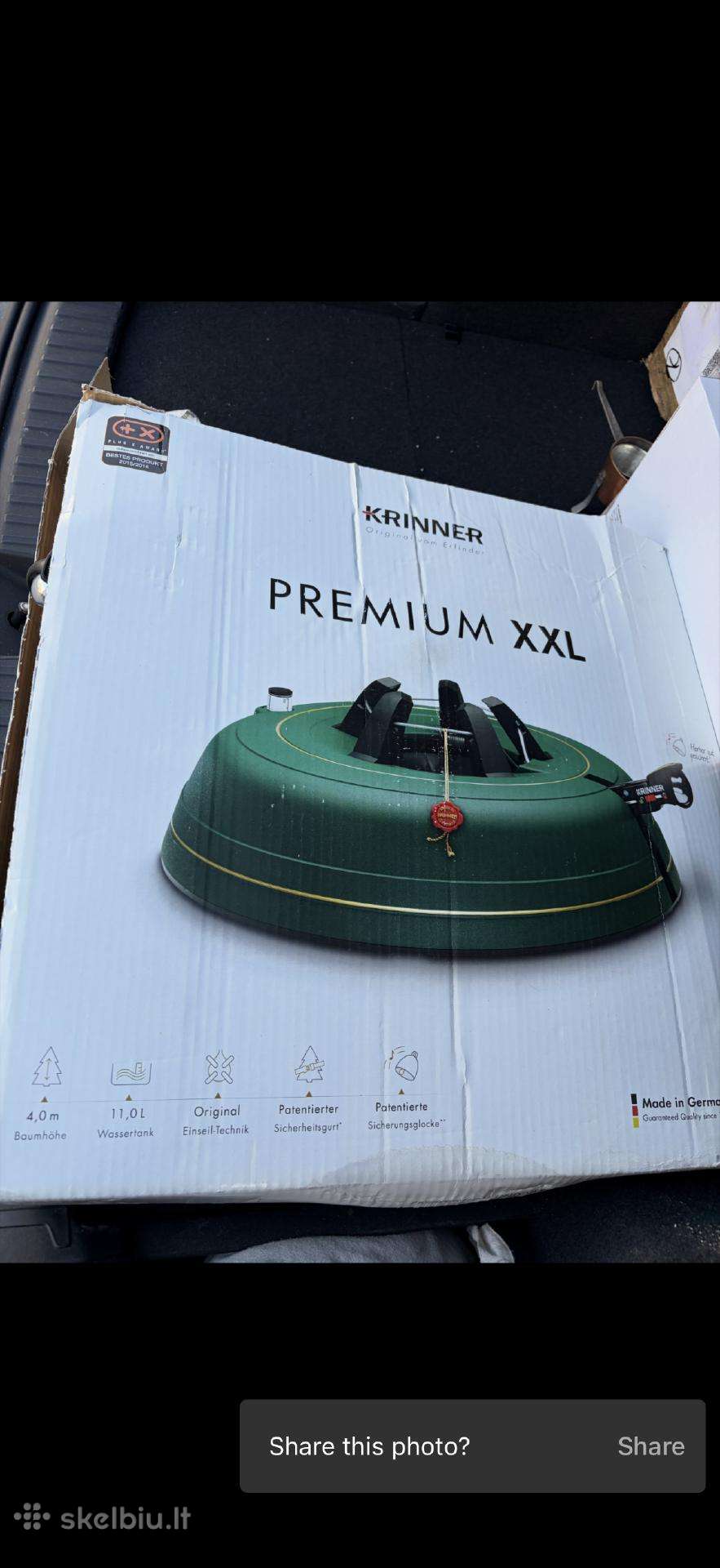 Eglutės stovas Krinner Premium XXL (iki 4 m eglei