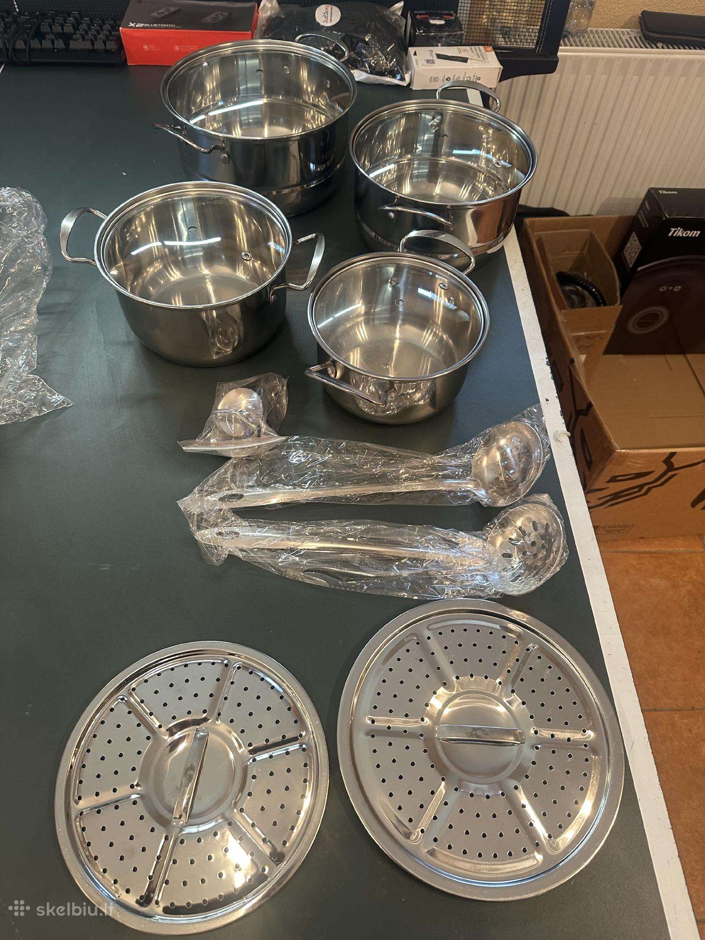 Mihoho nerūdijančio plieno puodų komplektas