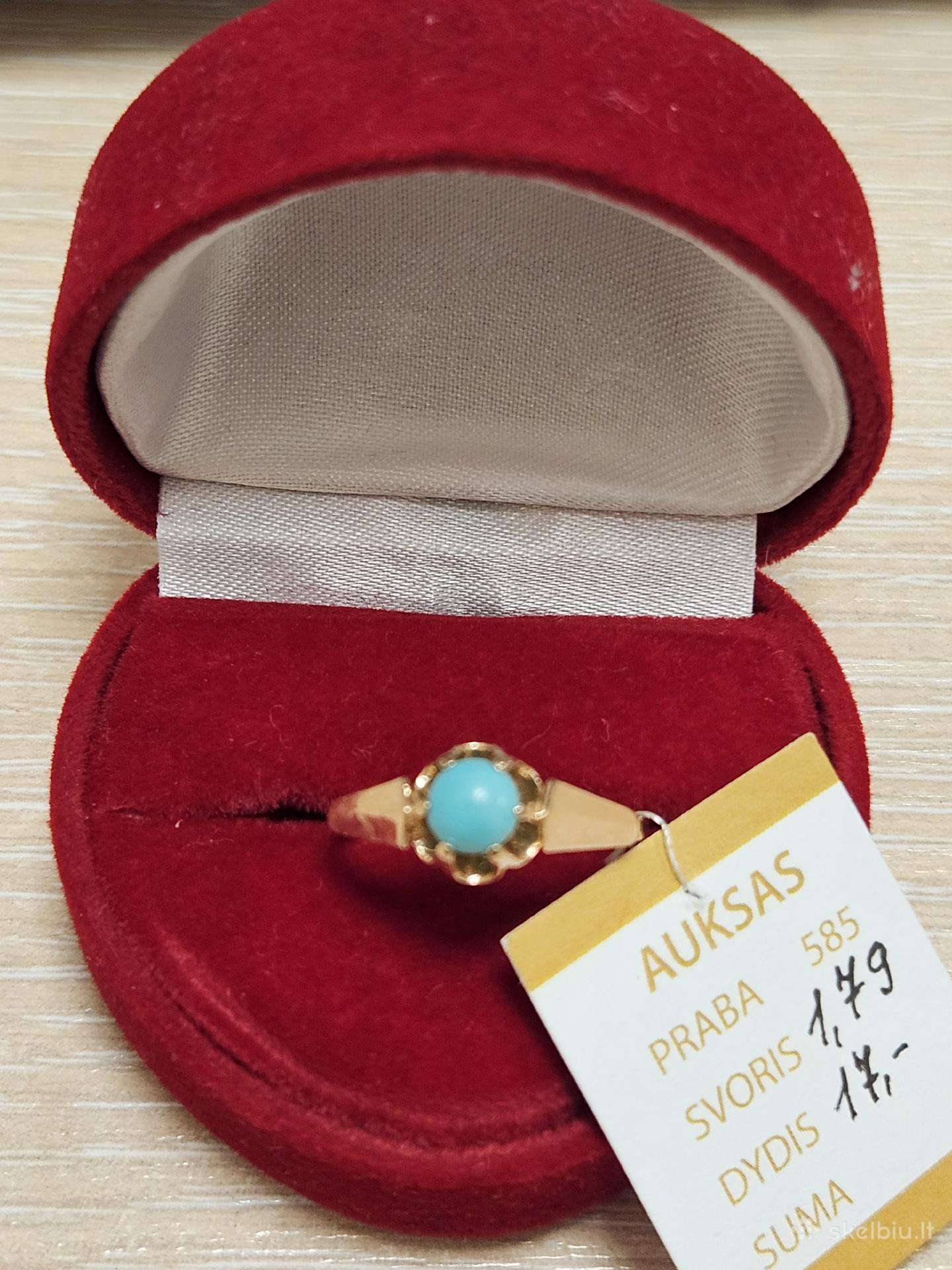 Auksinis žiedas - 170 Eur.