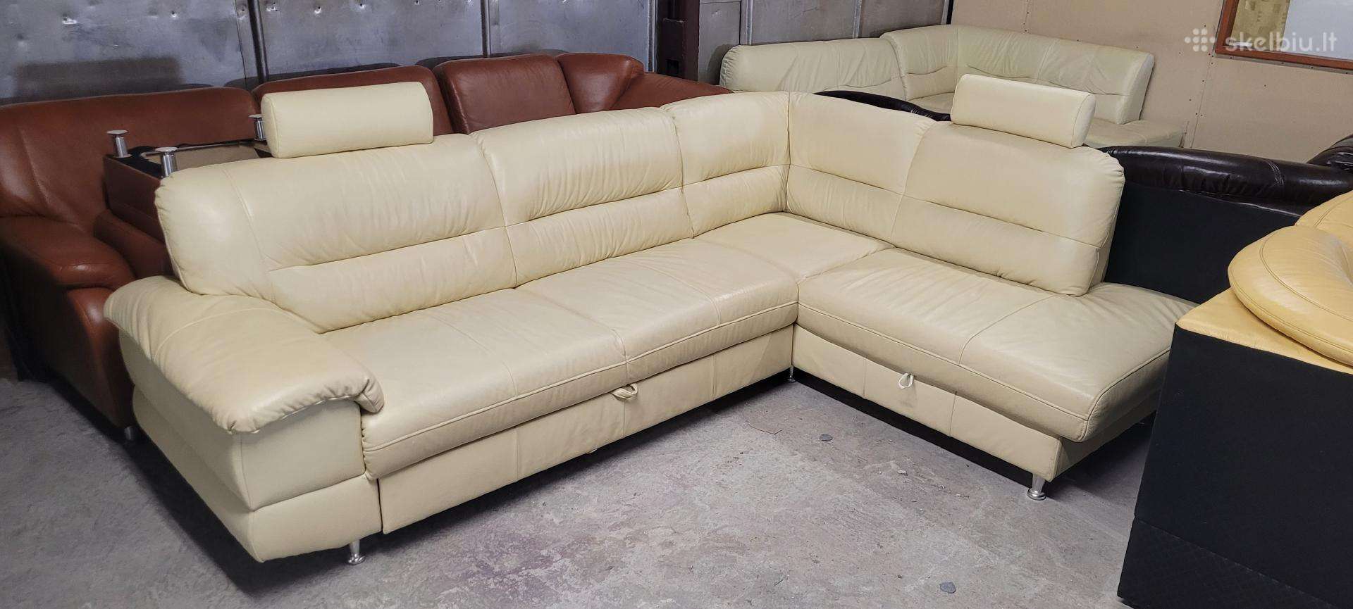 Sofa lova odinis kampas su Patalynes dėže